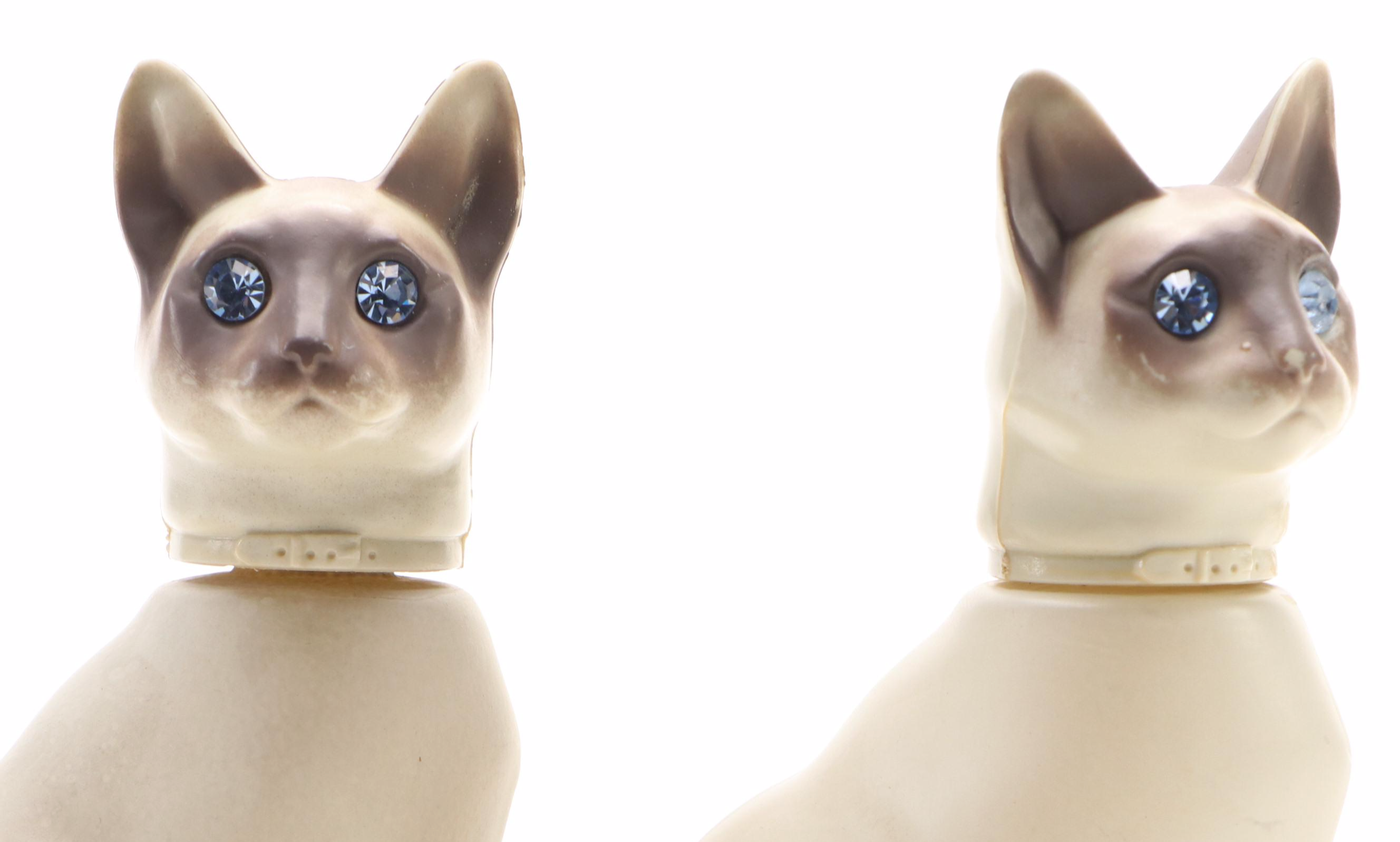 Pair of Avon Siamese Cat Cologne Bottles, Mid-Late 20th Century