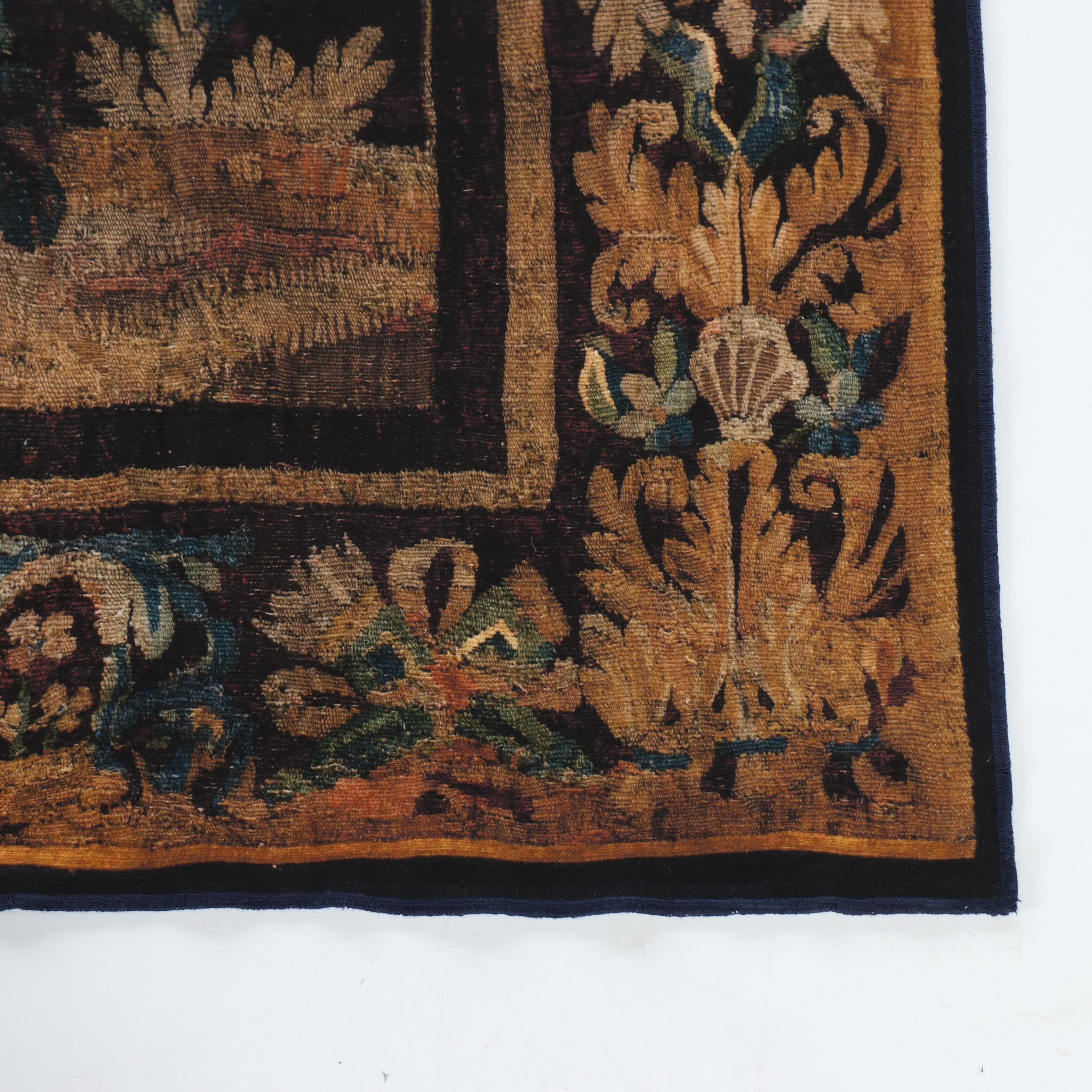 French Verdure Style Printed Tapestry Panel