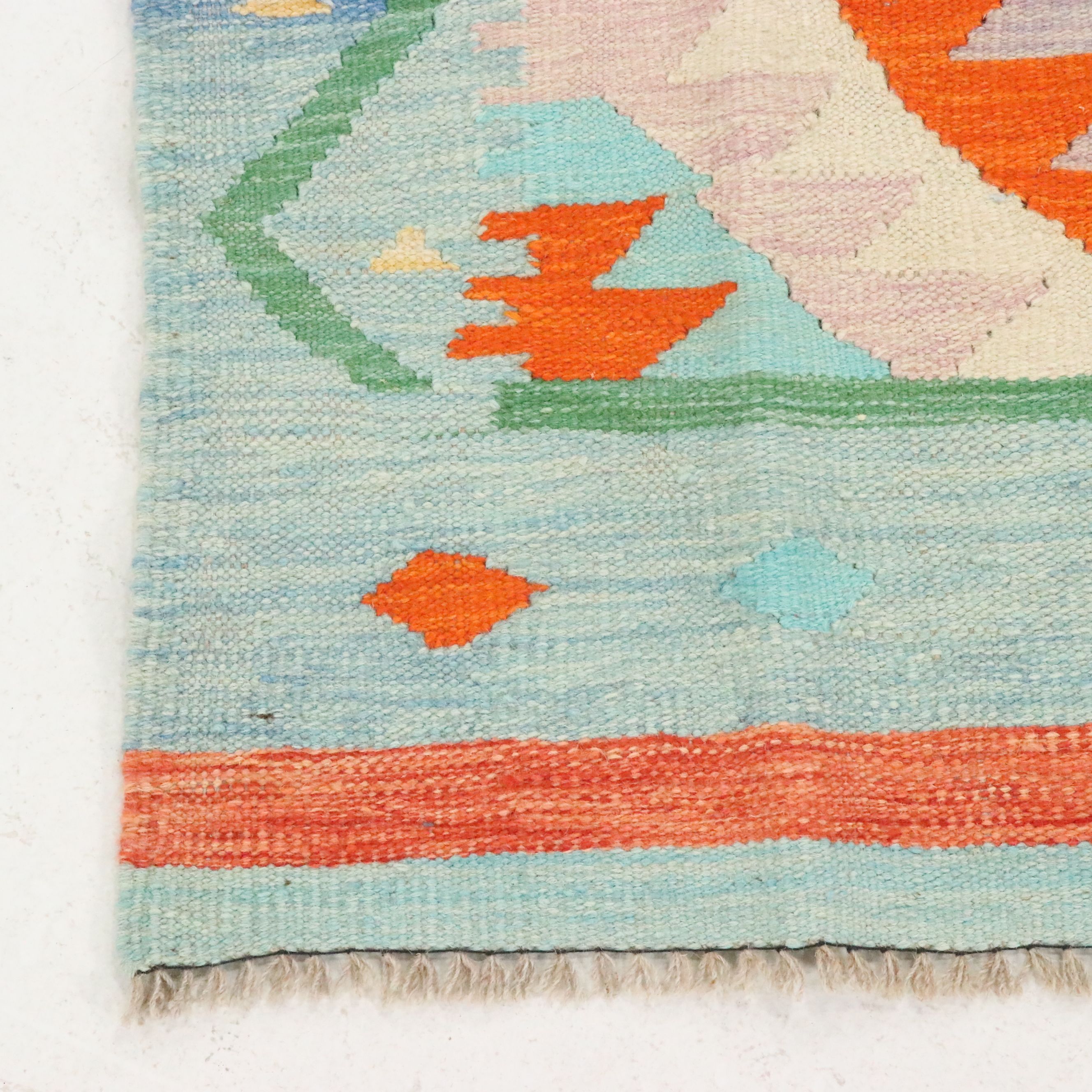 3'8 x 5'5 Handwoven Pakistani Kilim Area Rug