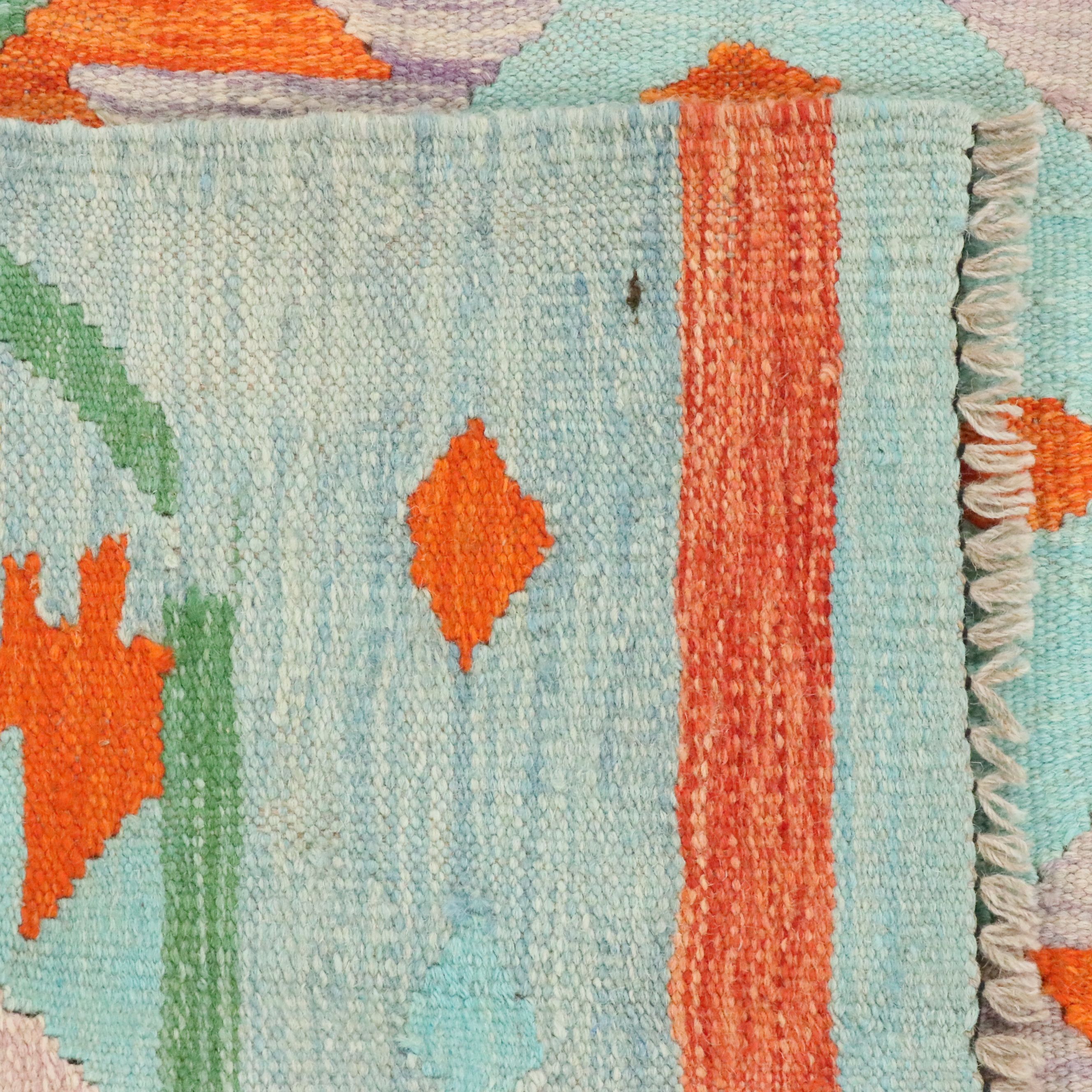 3'8 x 5'5 Handwoven Pakistani Kilim Area Rug