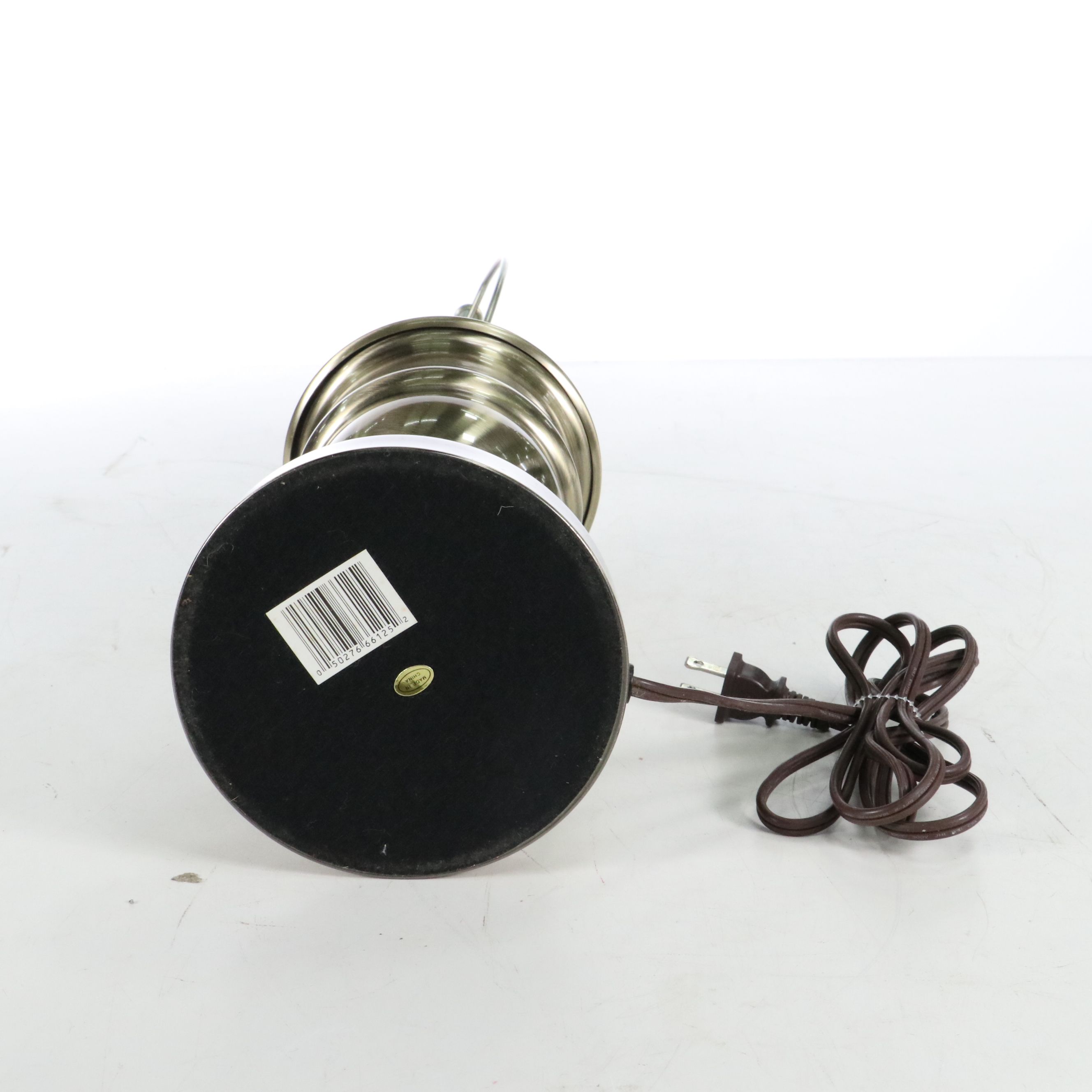 Pair of Polished Nickel Urn Table Lamps, 2002