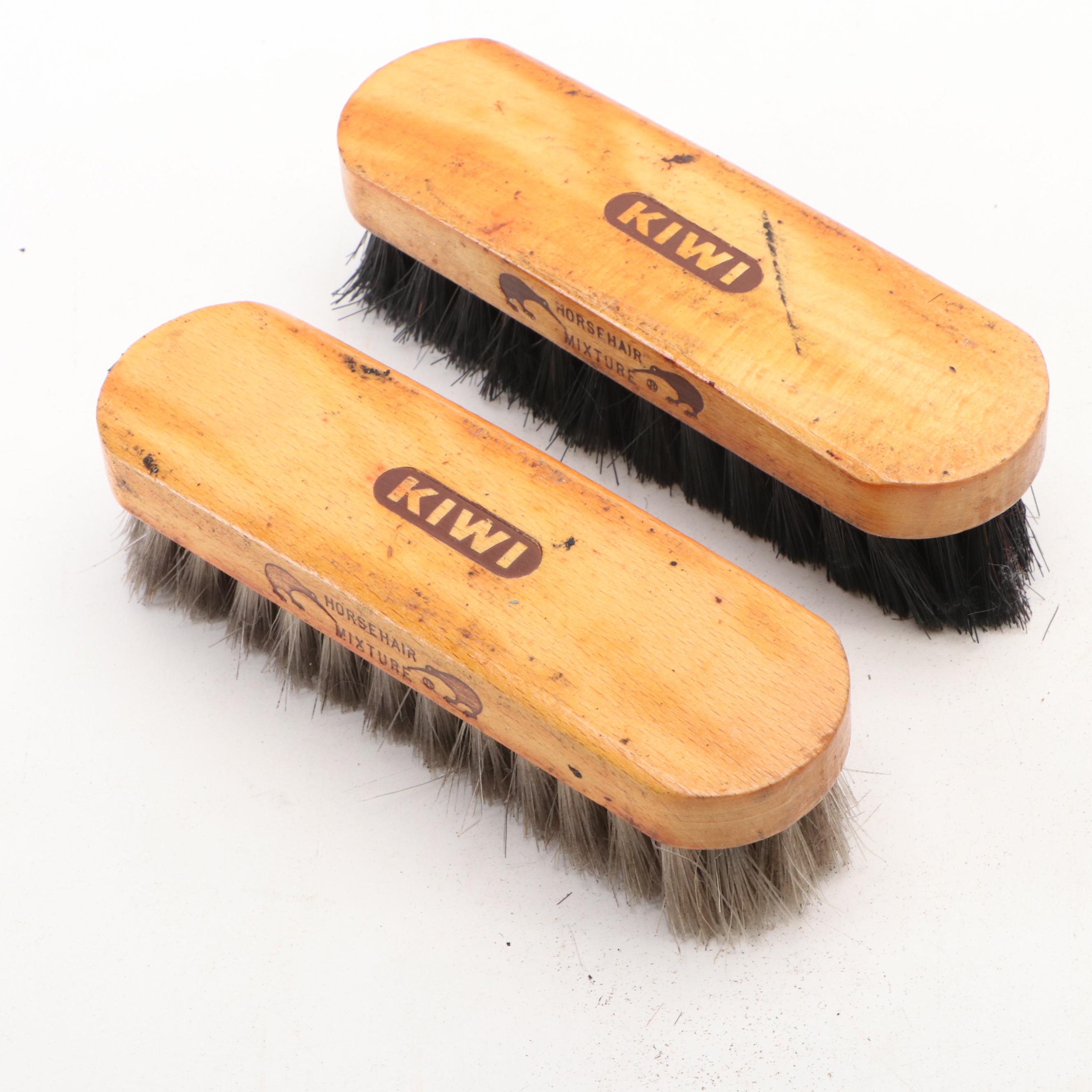 Colonial Revival Wooden Shoe Shine Box with Foot Rest Handle and Accessories