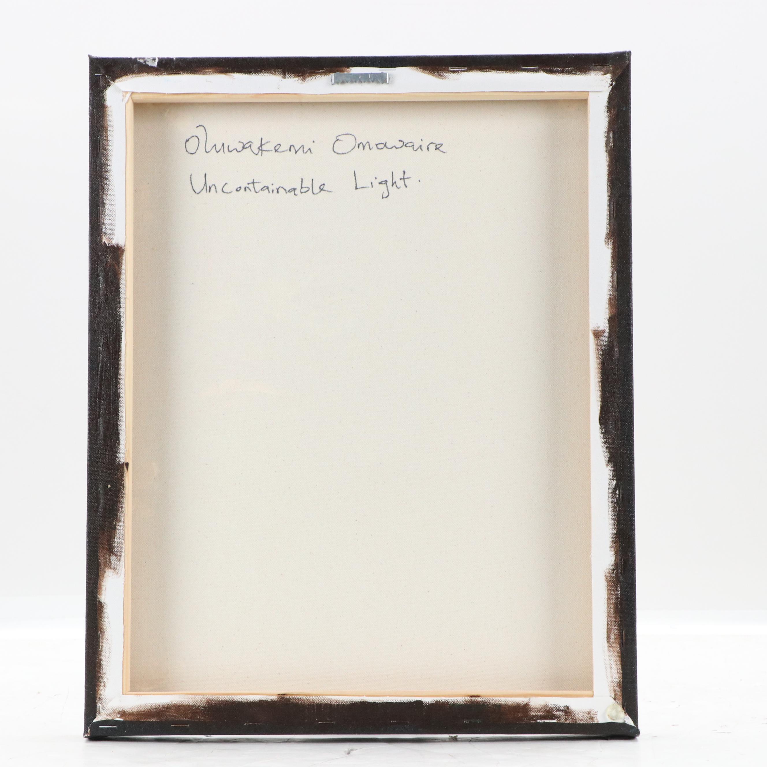 Oluwakemi Omowaire Oil Portrait "Uncontainable Light," 21st Century