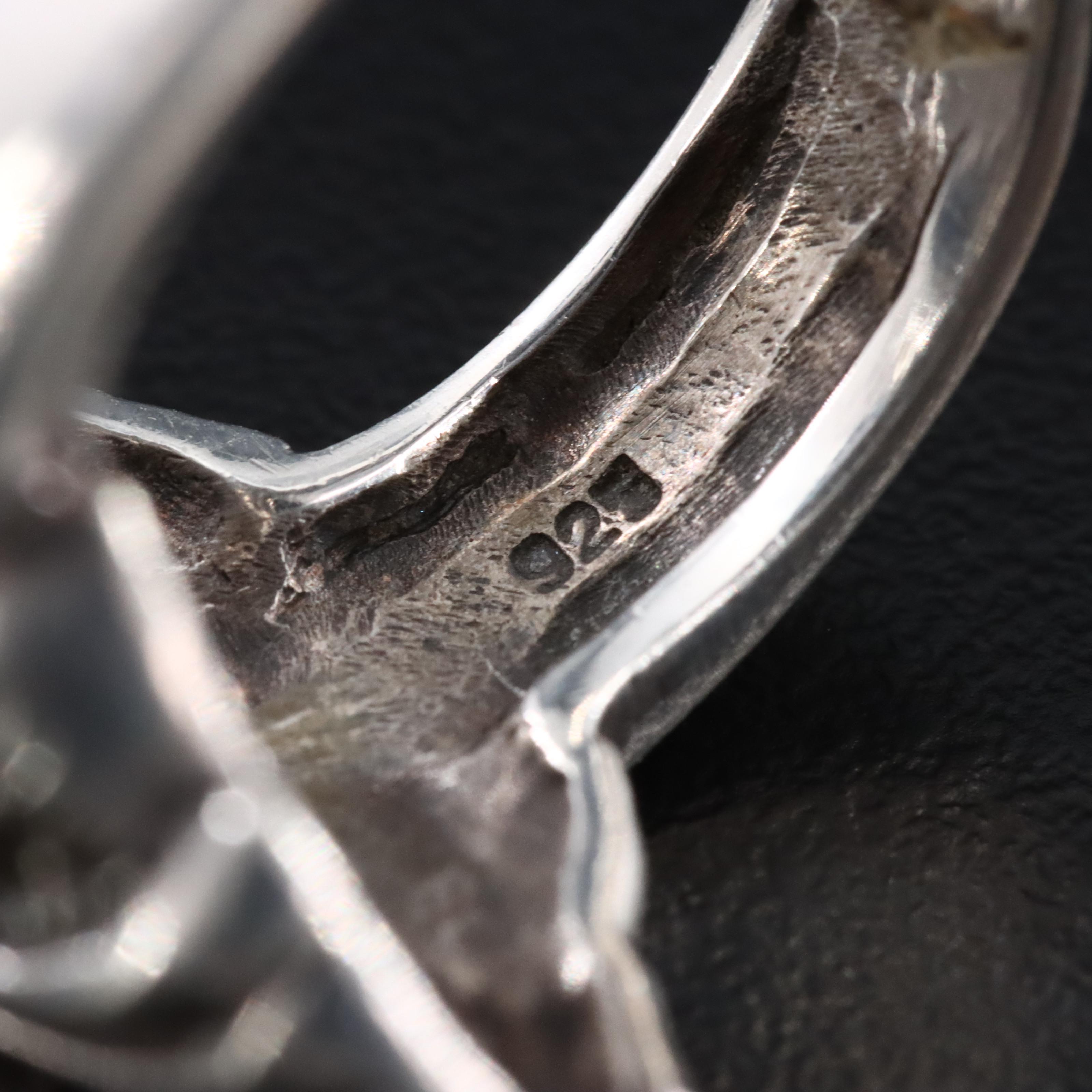 Sterling Black Onyx and Marcasite Ring