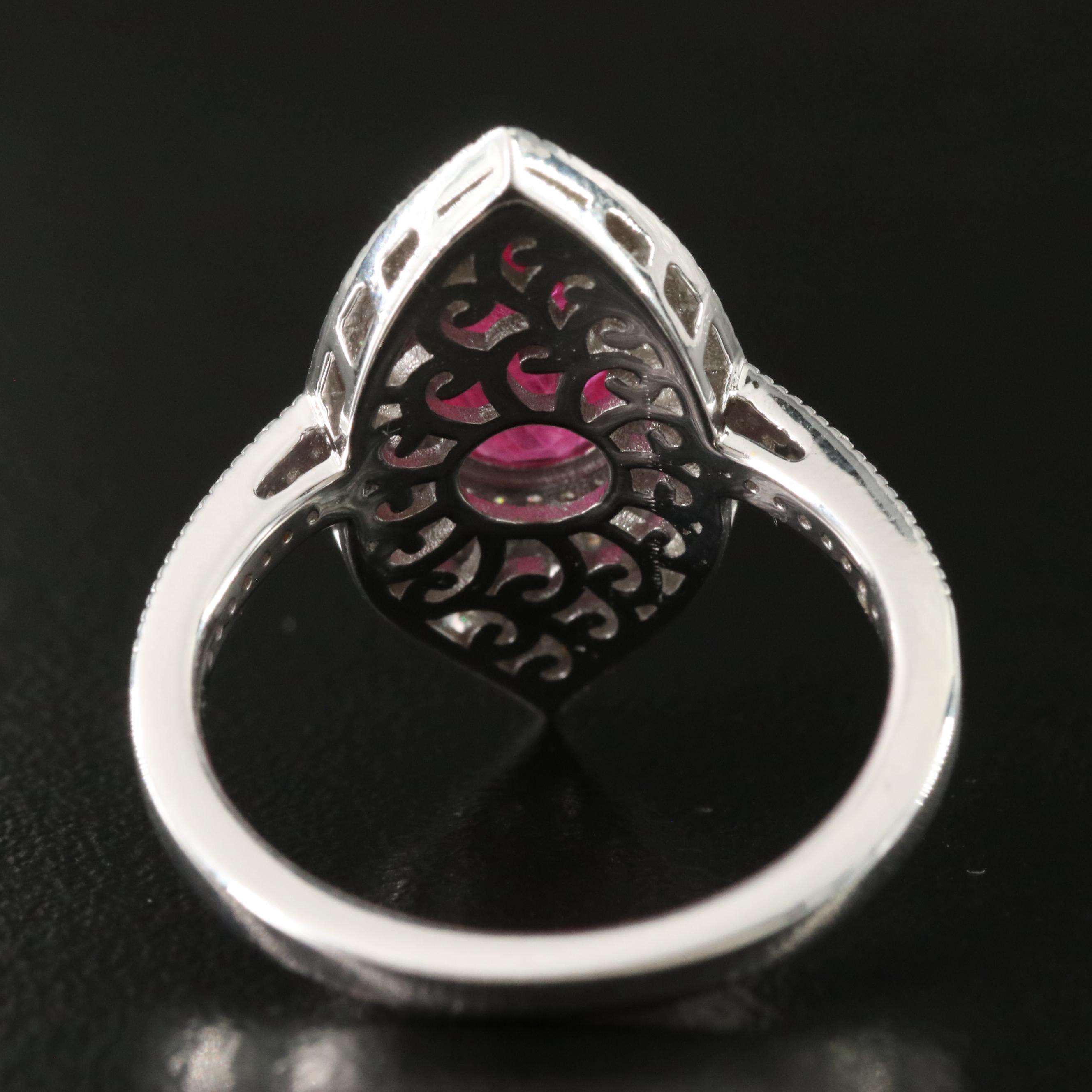 14K 1.38 CT Ruby and Diamond Ring with IGI Report