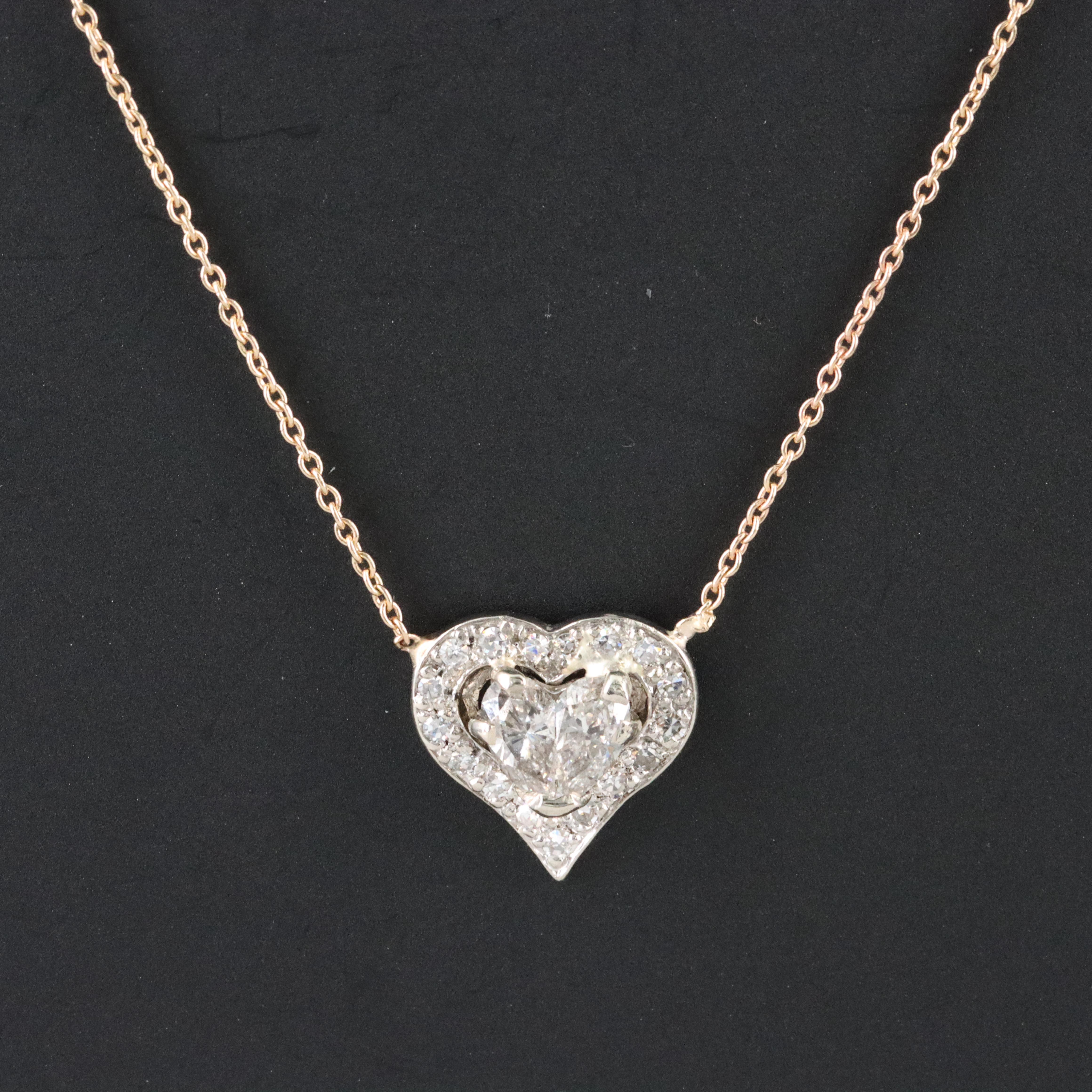 14K 0.71 CTW Diamond Heart Necklace