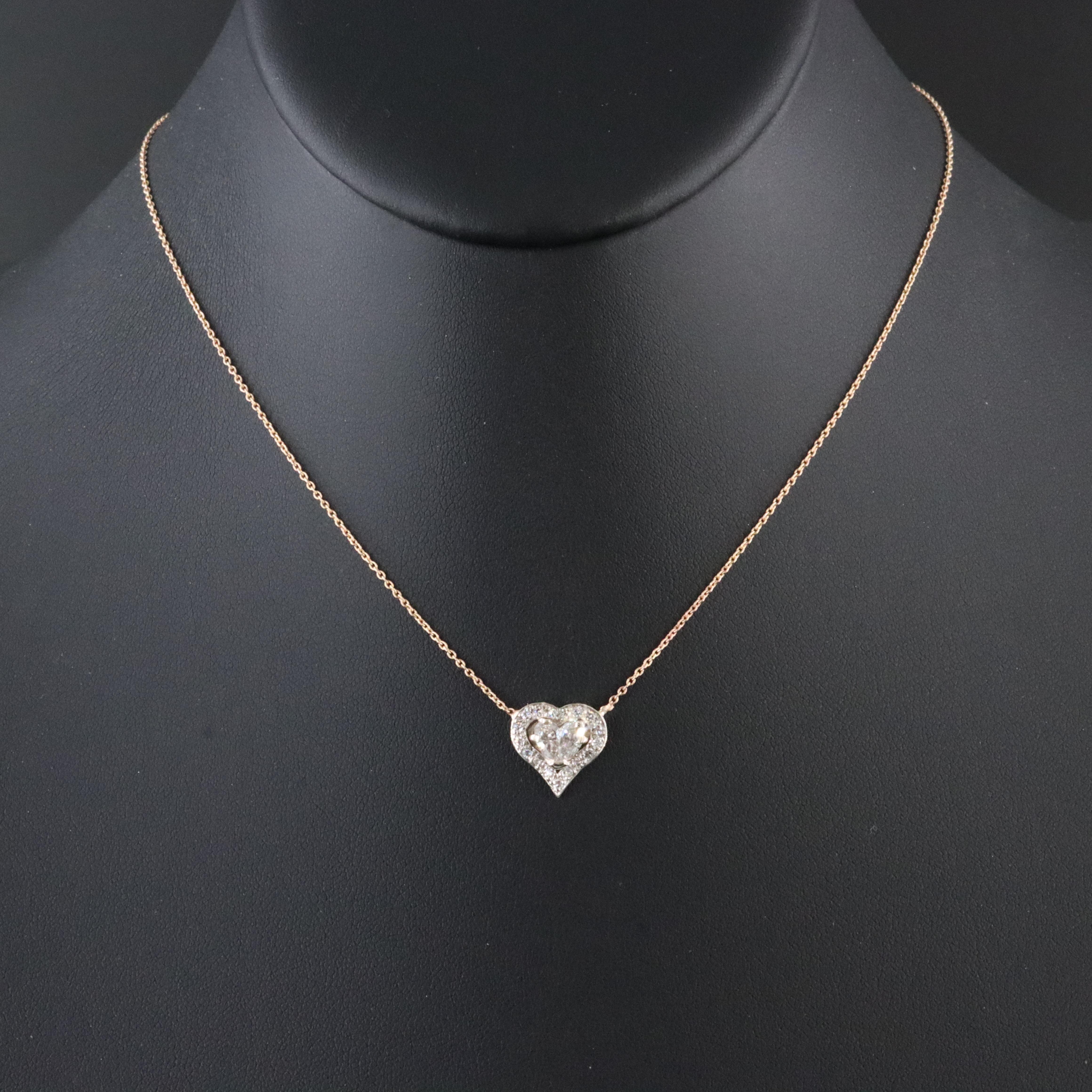 14K 0.71 CTW Diamond Heart Necklace
