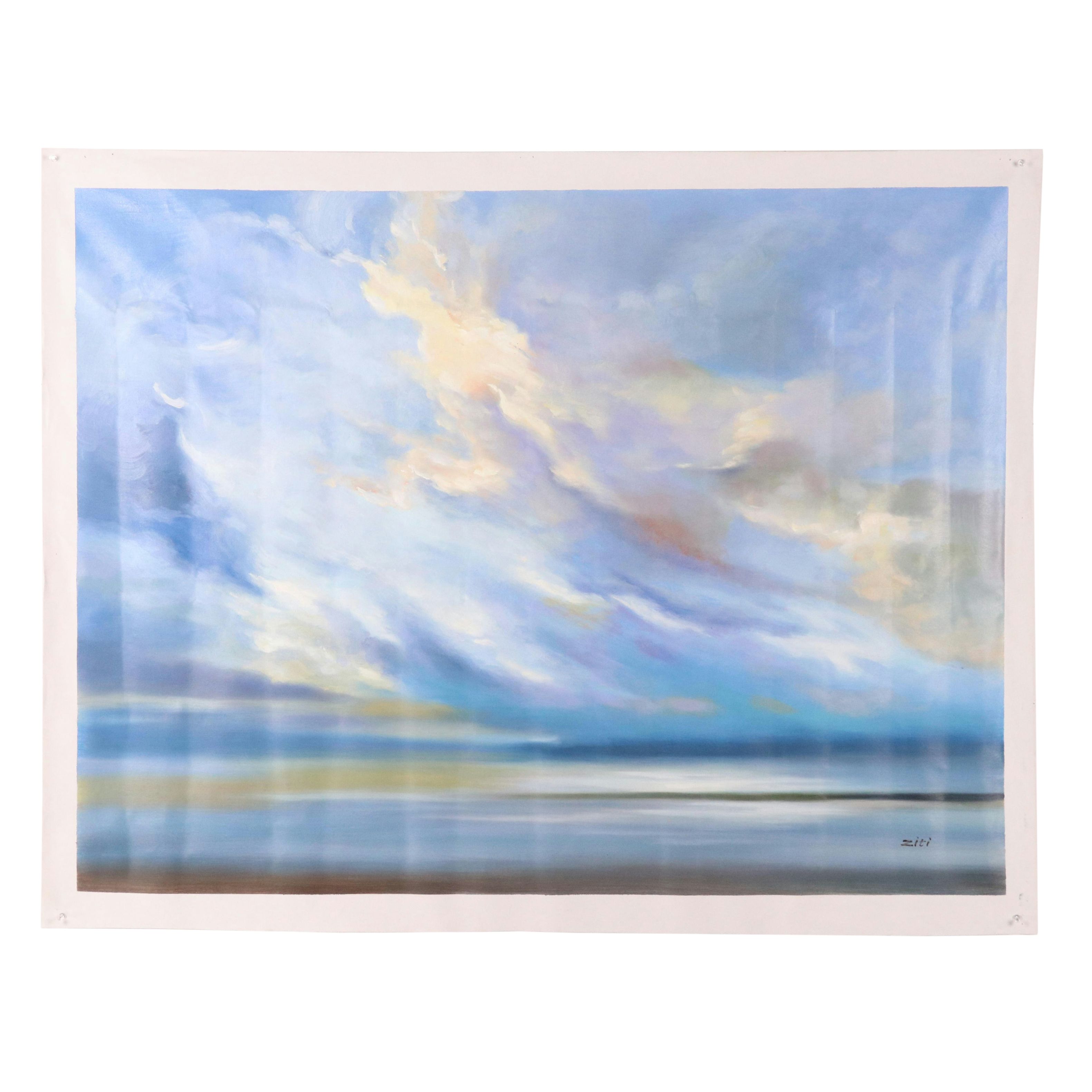 Ziti Seascape Oil Painting, 21st Century