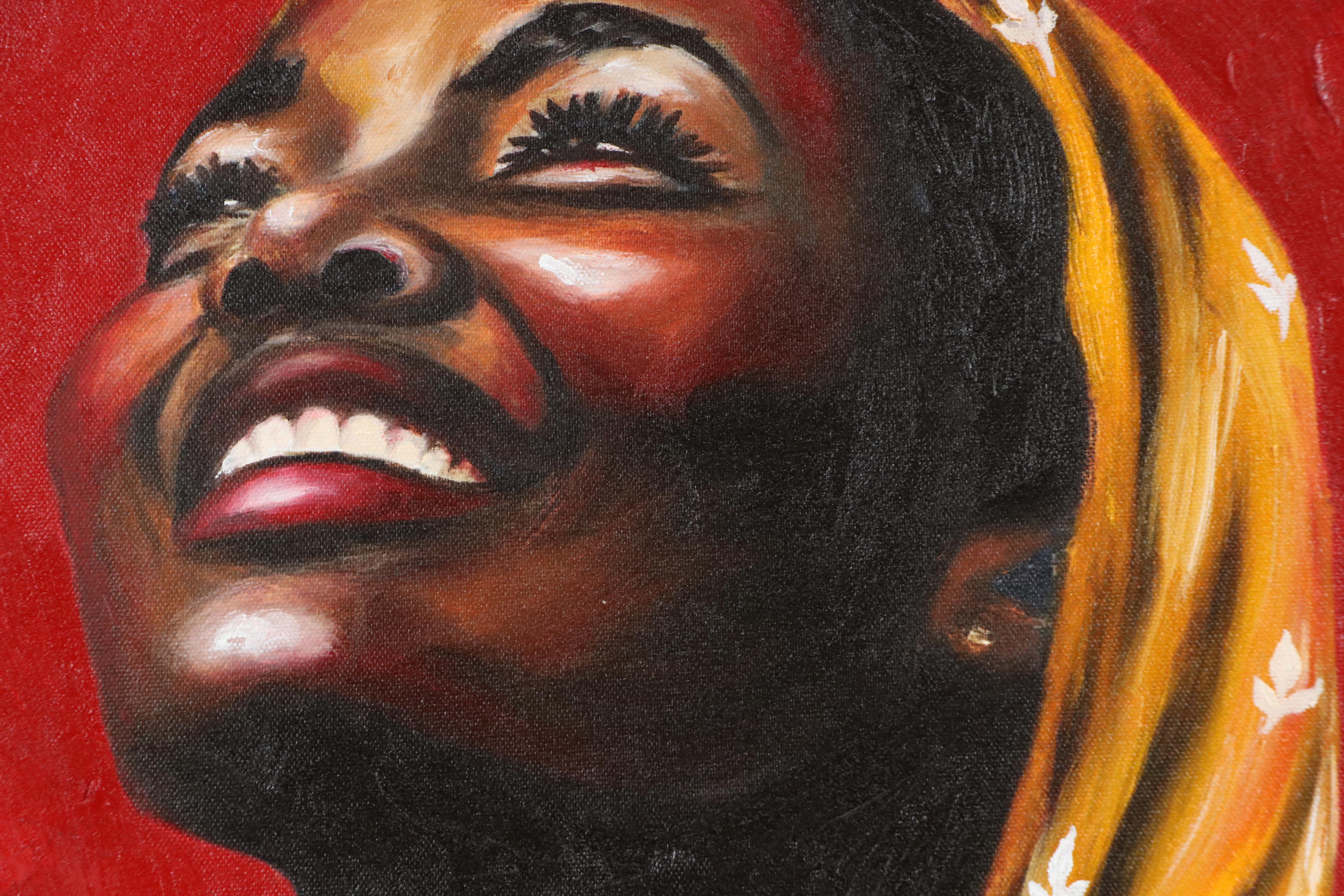Oluwakemi Omowaire Oil Portrait "A Joy All Her Own.," 21st Century