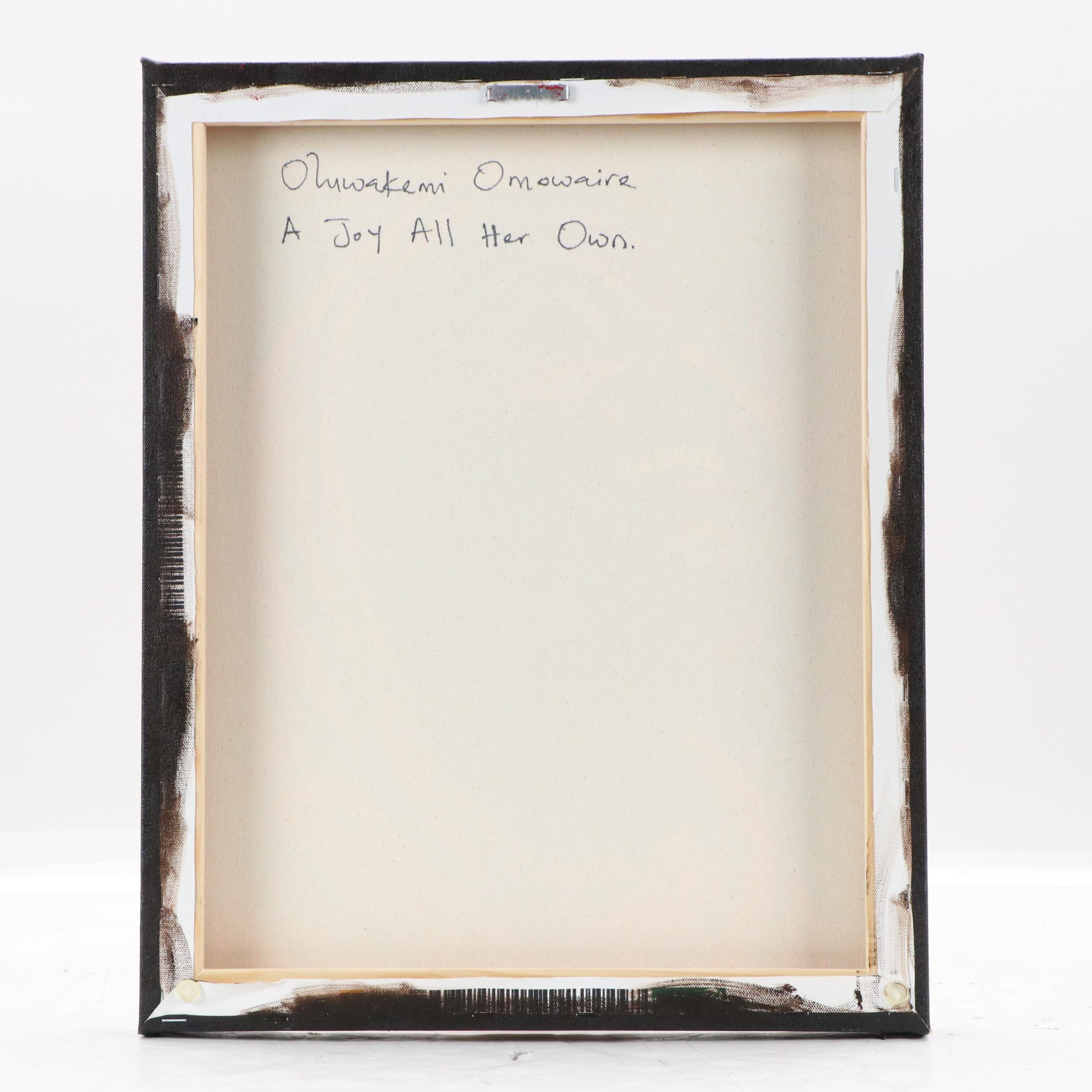 Oluwakemi Omowaire Oil Portrait "A Joy All Her Own.," 21st Century