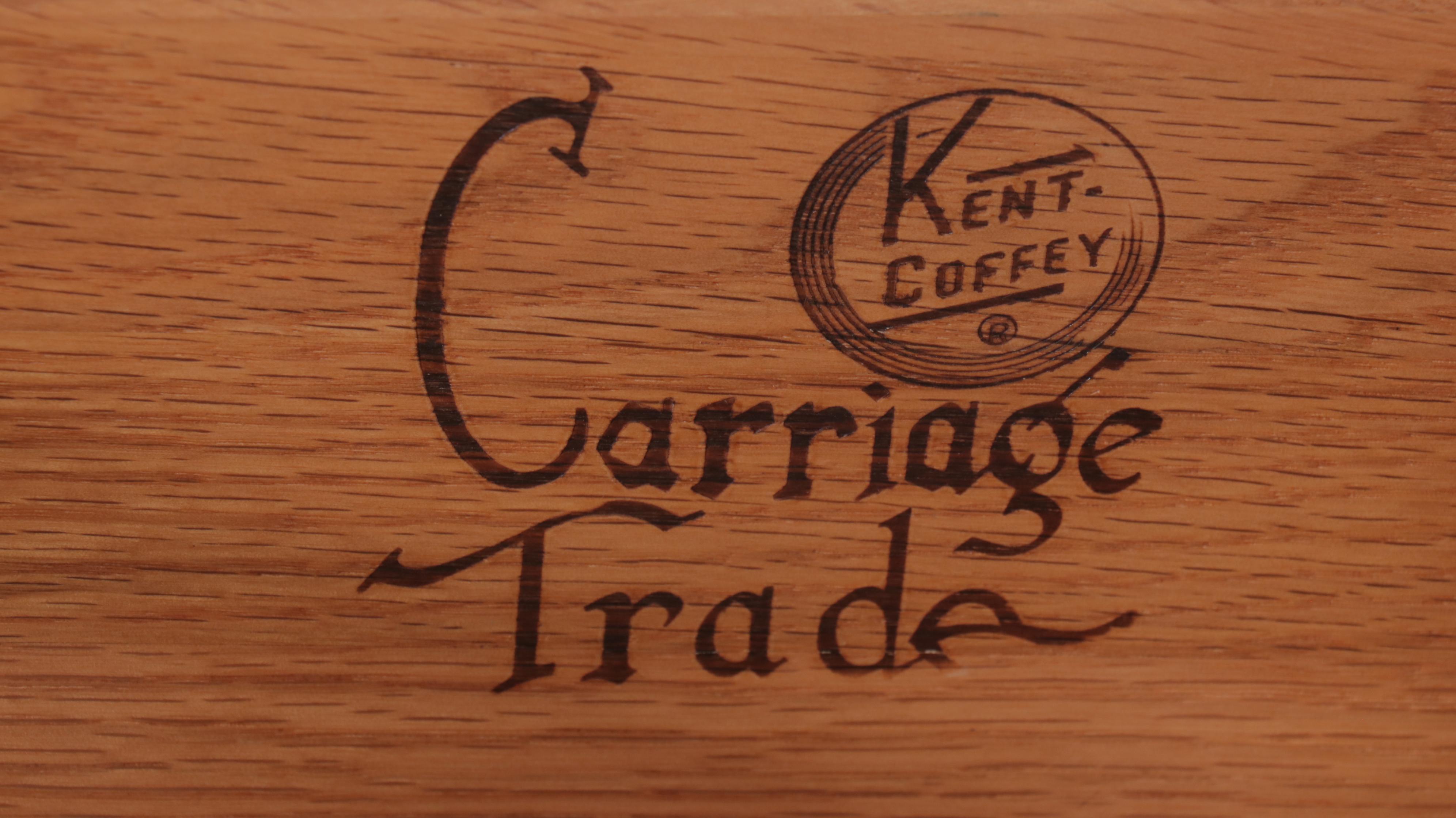 Kent Coffey Carriage Trade Colonial Style Pecan and Cherry Hutch