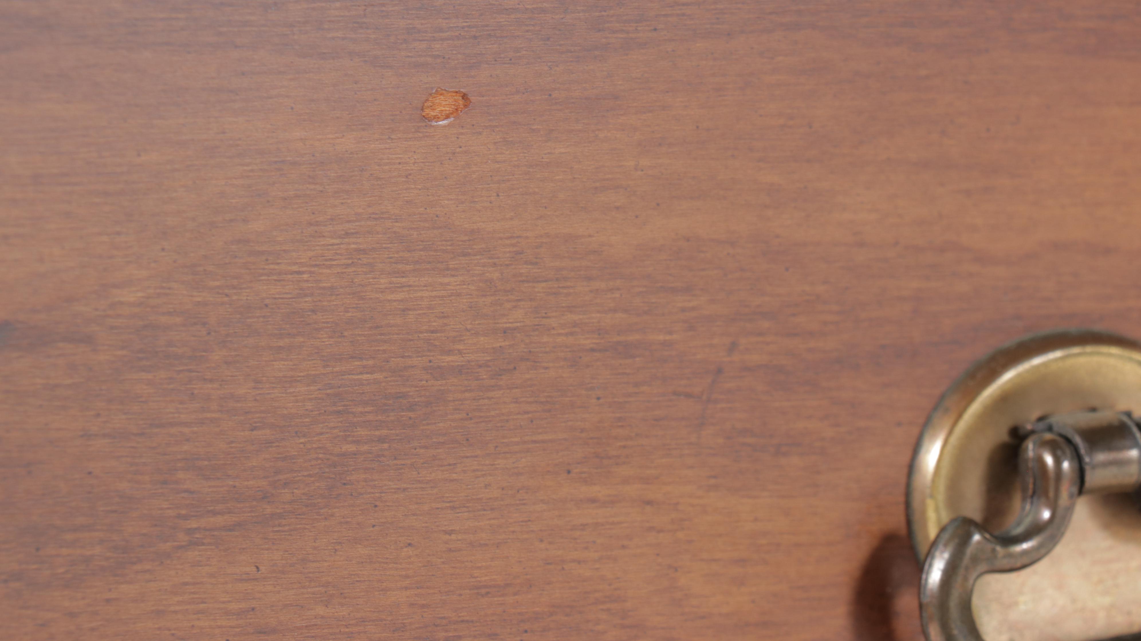 Kent Coffey Carriage Trade Colonial Style Pecan and Cherry Hutch