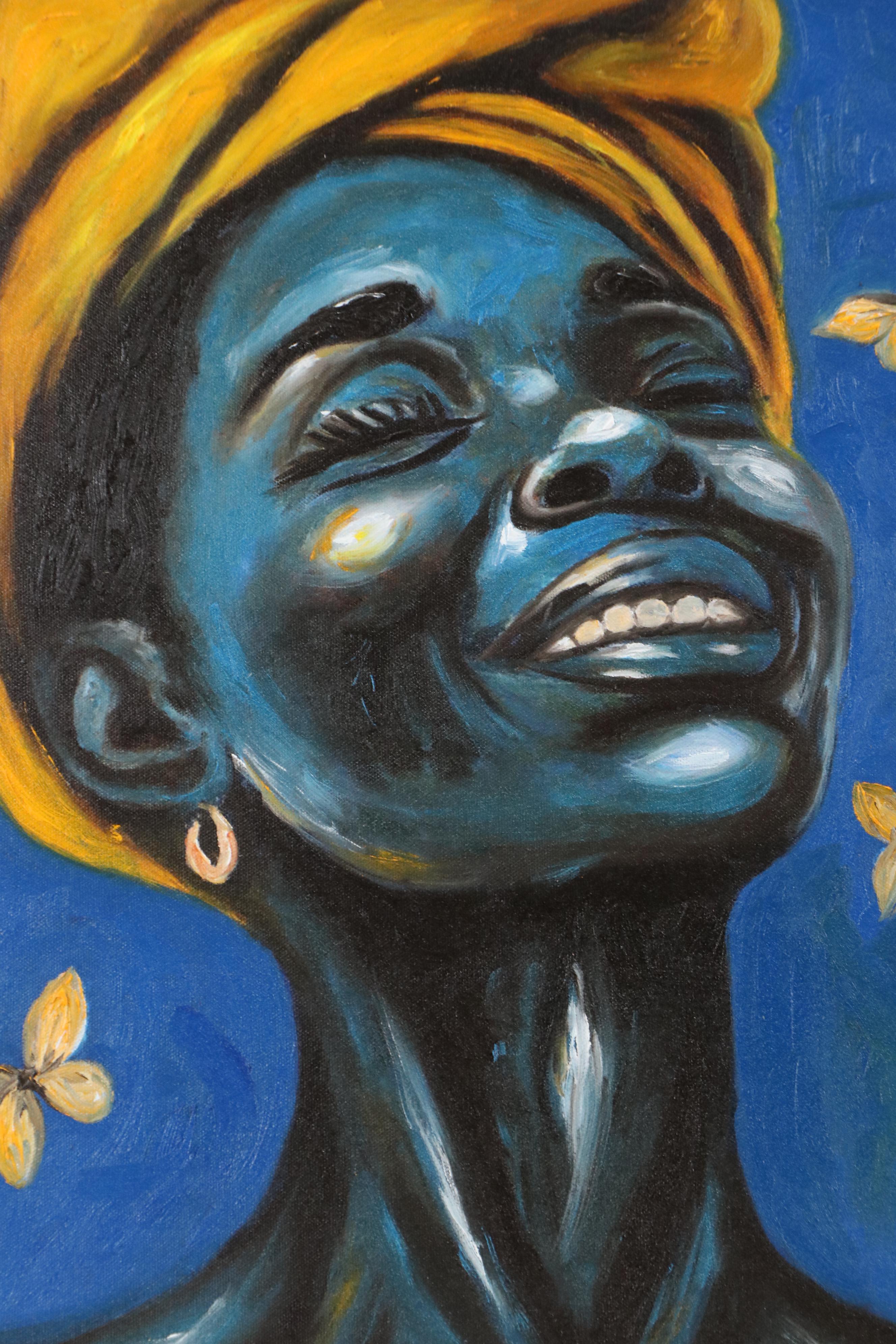 Oluwakemi Omowaire Oil Portrait "The Warmth of Now.," 21st Century