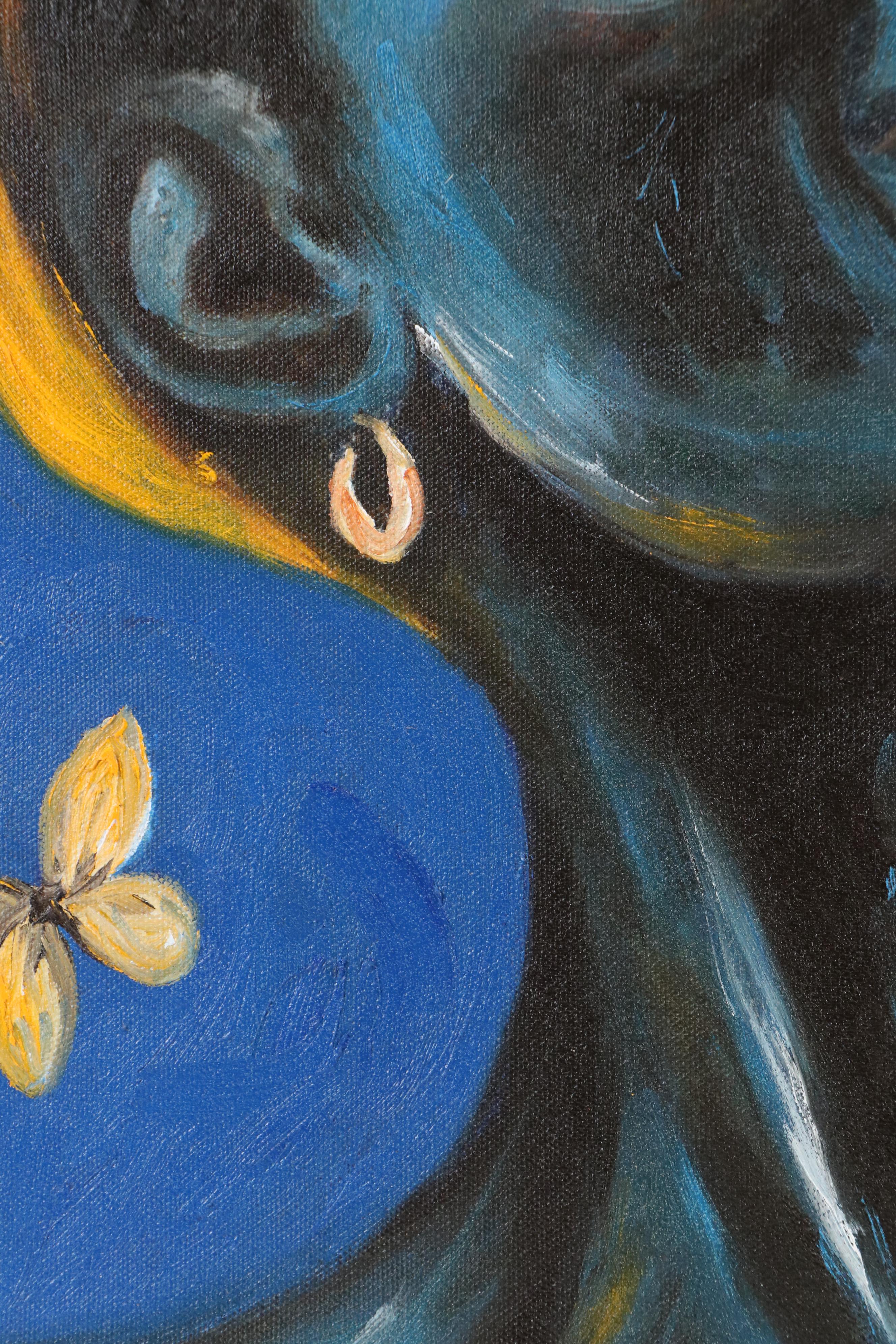 Oluwakemi Omowaire Oil Portrait "The Warmth of Now.," 21st Century