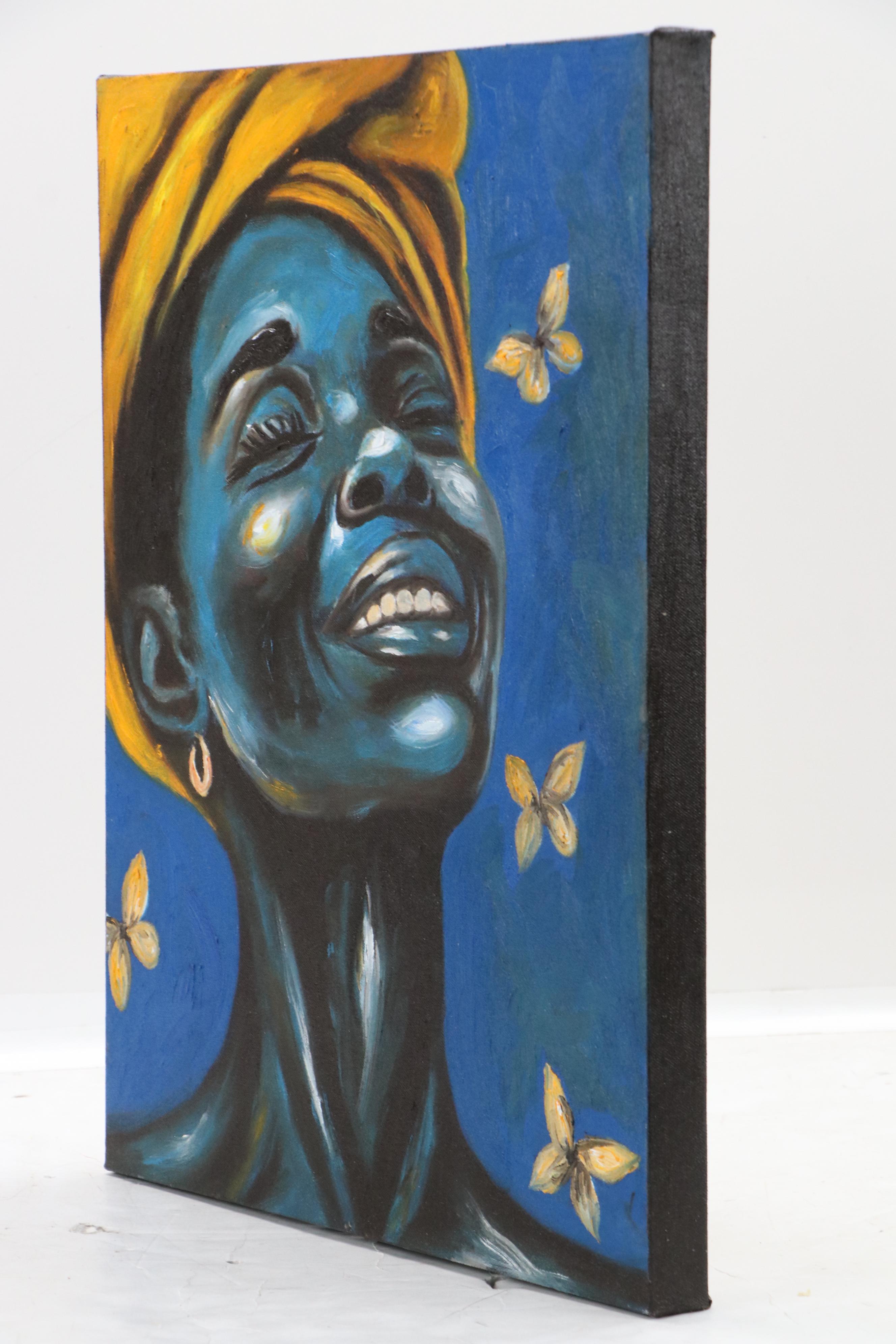 Oluwakemi Omowaire Oil Portrait "The Warmth of Now.," 21st Century