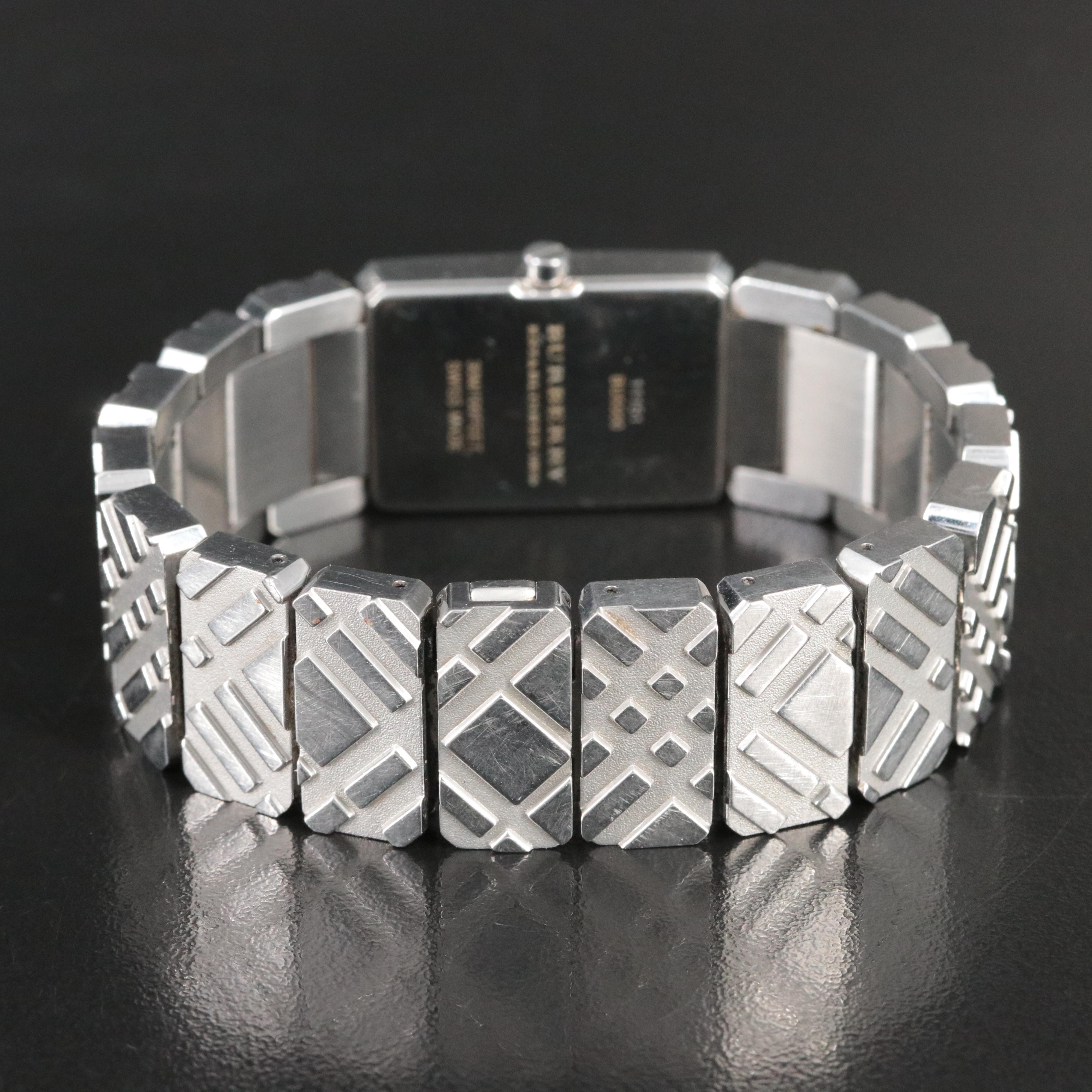 Burberry Check Engraved Quartz Watch