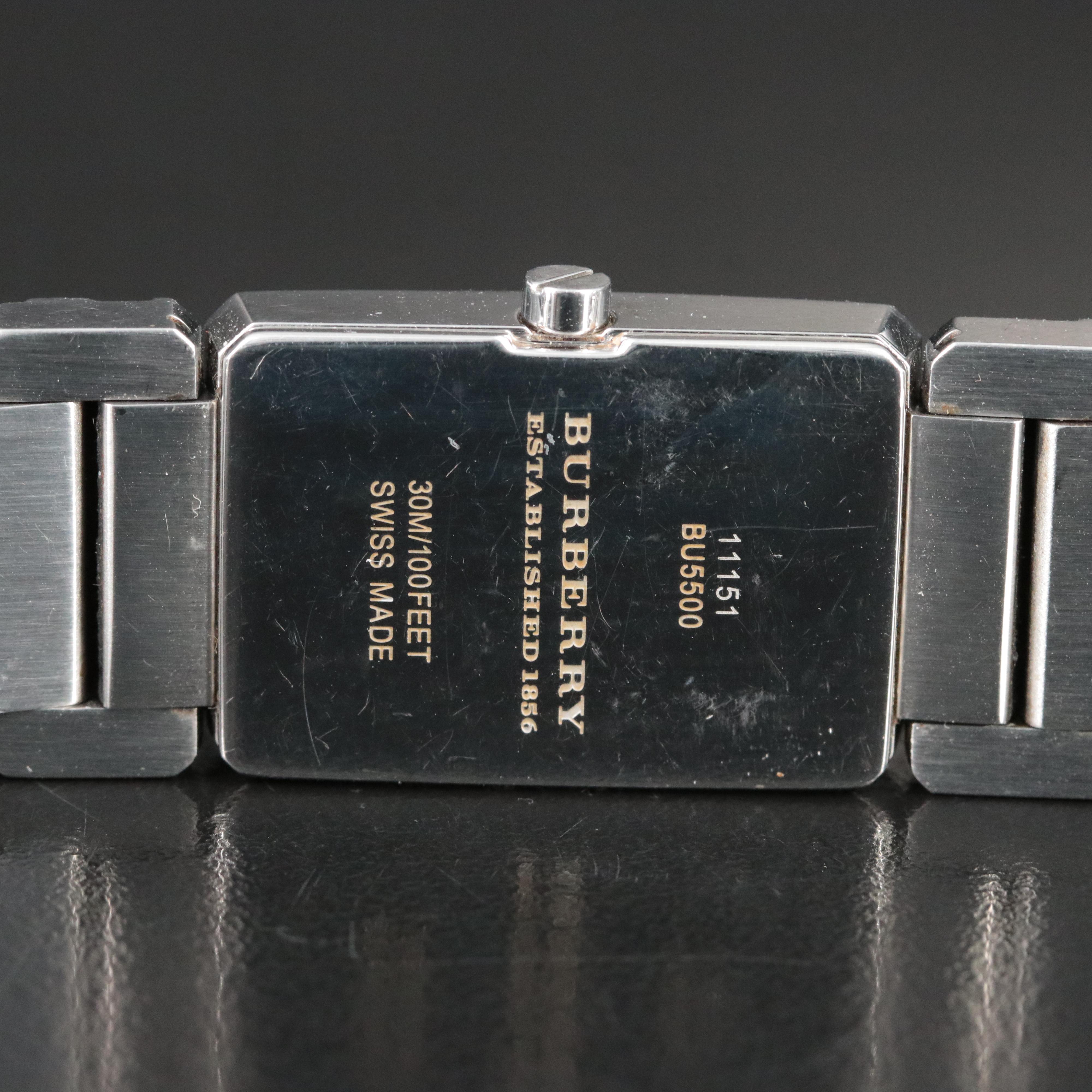 Burberry Check Engraved Quartz Watch