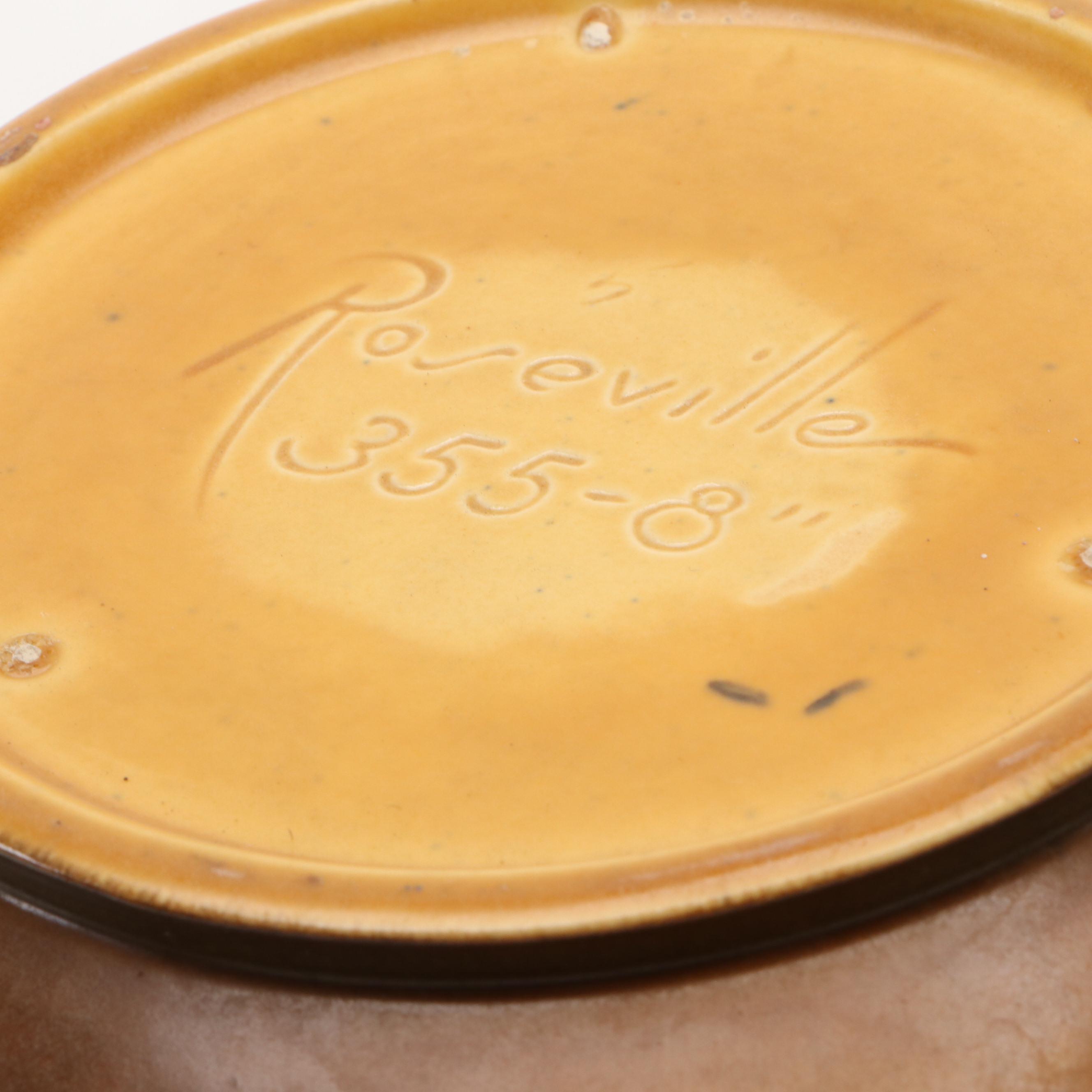 Roseville Pottery "Pine Cone" Ceramic Decorative Bowl and Planters