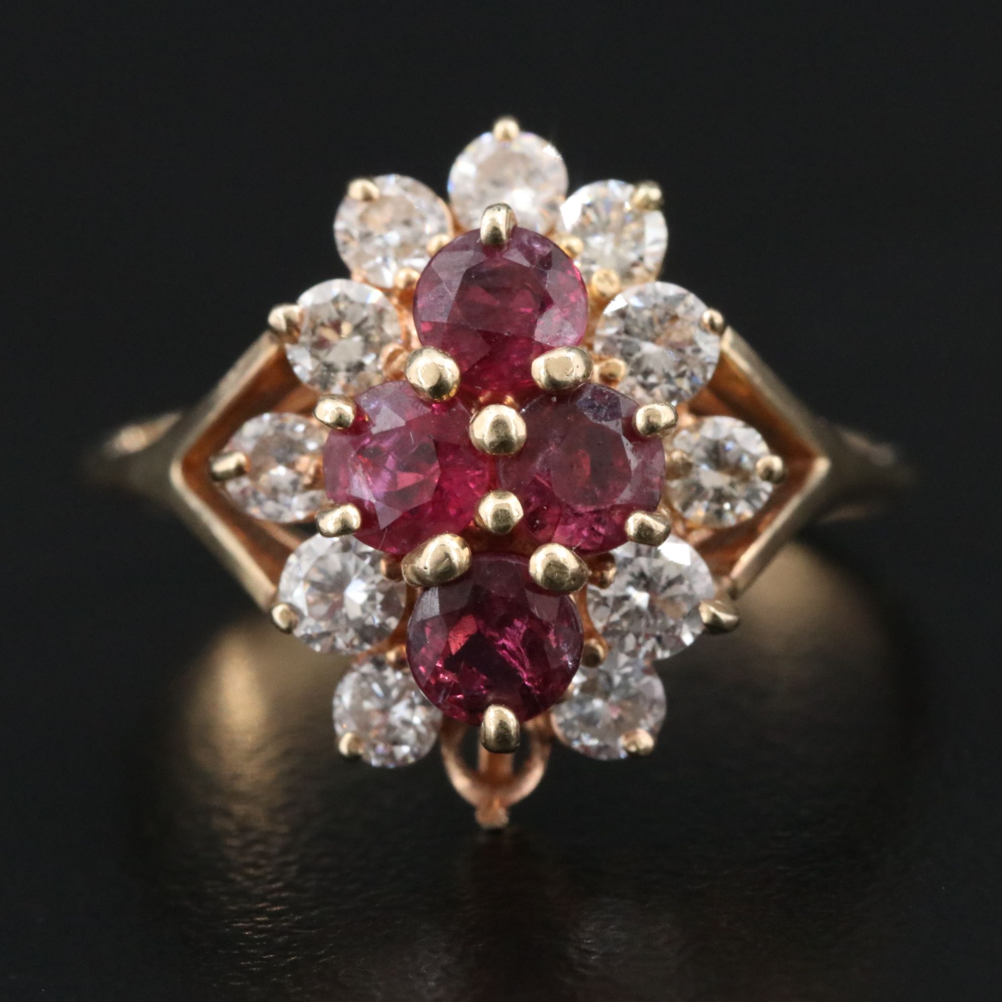 14K Ruby and Diamond Ring