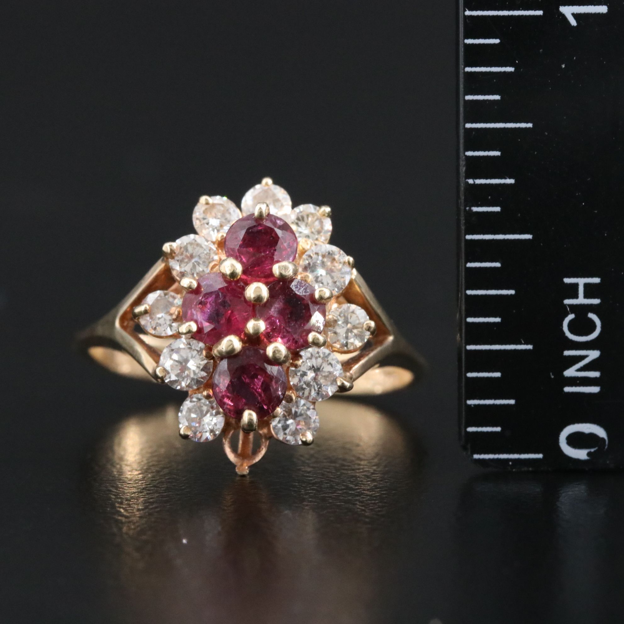 14K Ruby and Diamond Ring