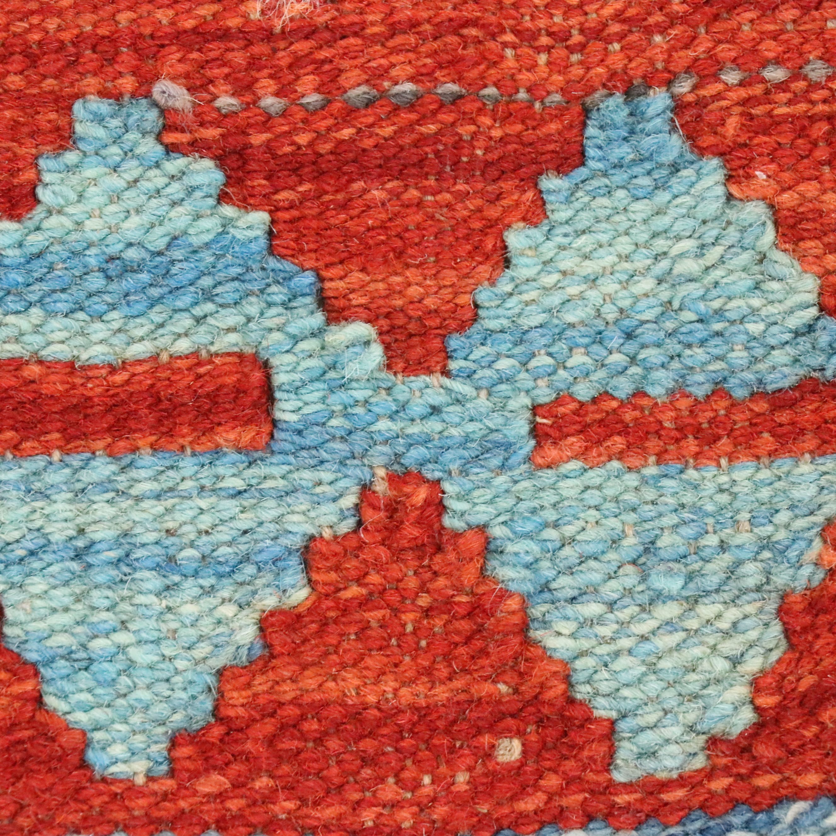 5'1 x 6'4 Handwoven Pakistani Kilim Area Rug