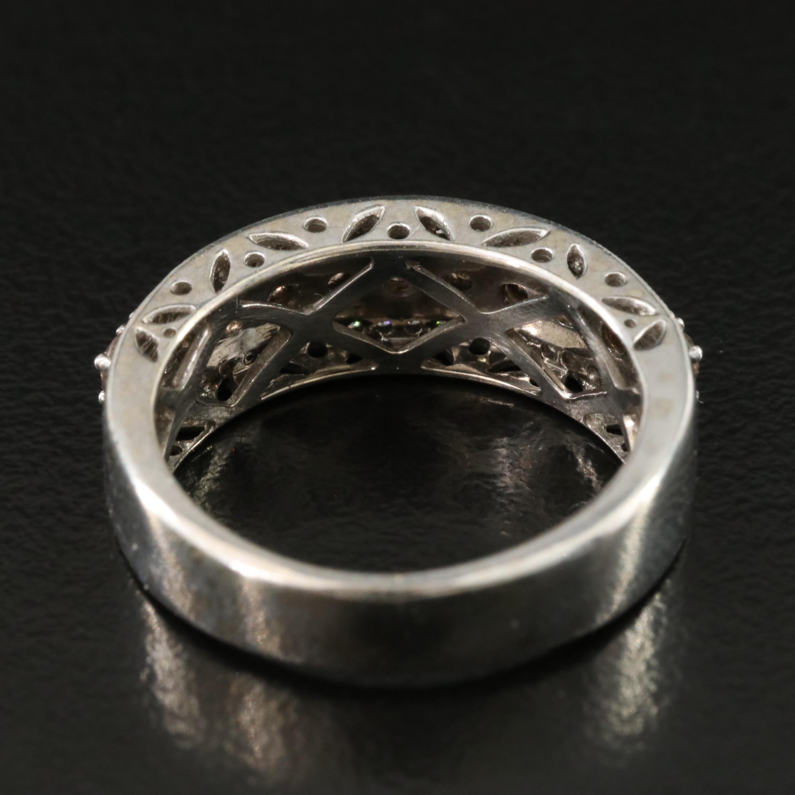 14K 0.73 CTW Diamond Ring with Fancy Brown Center