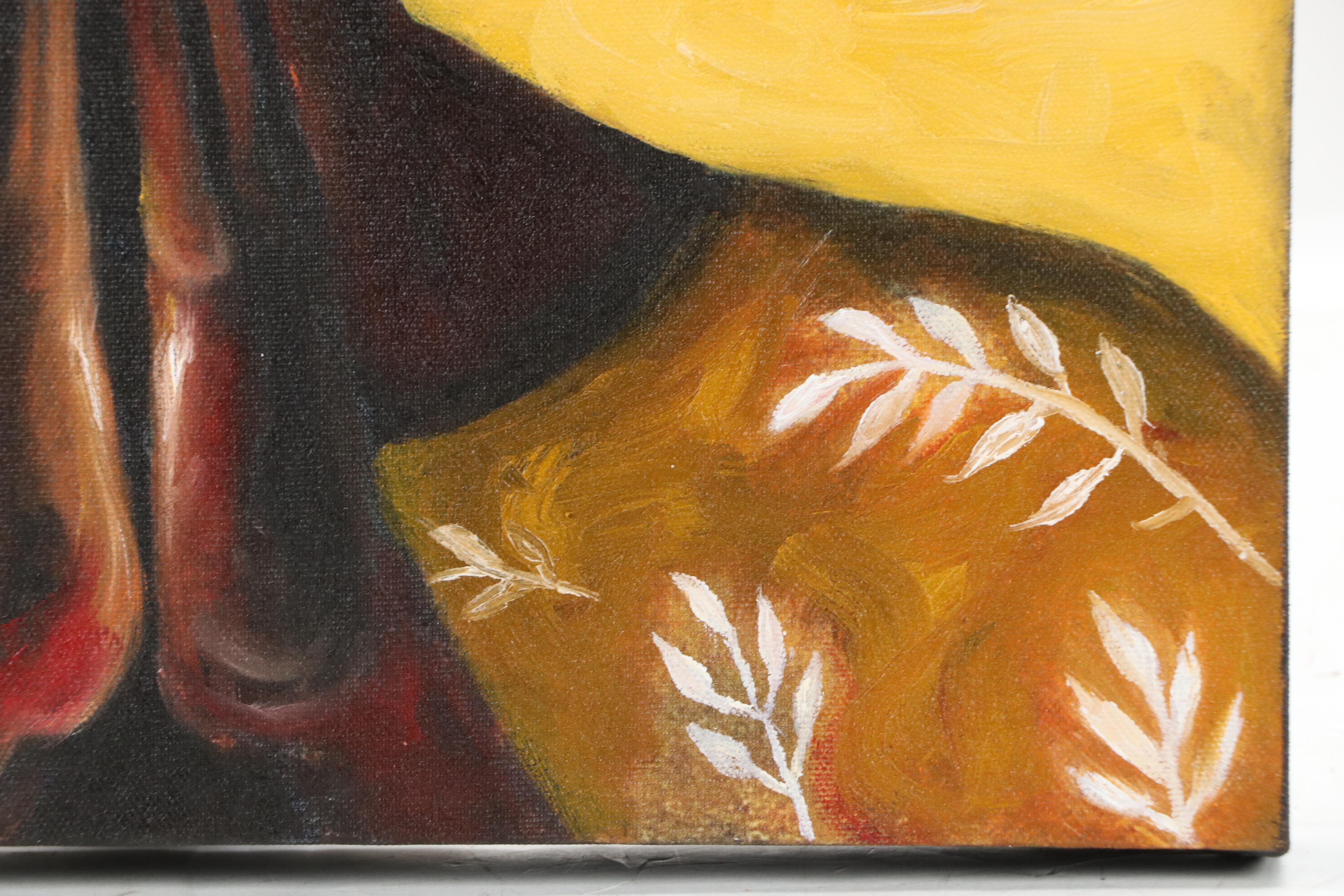 Oluwakemi Omowaire Oil Portrait "Steadfast Devotion," 21st Century