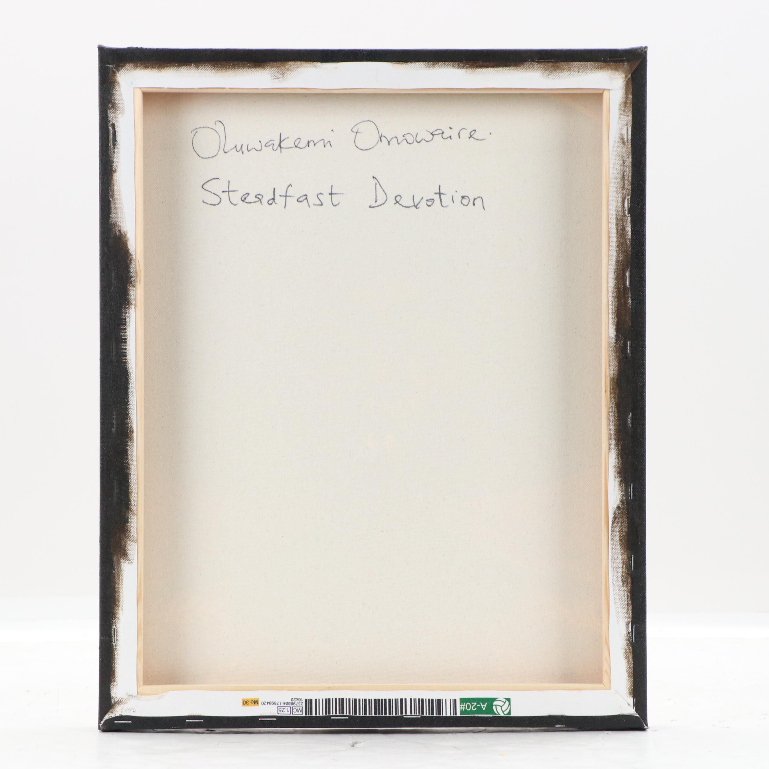 Oluwakemi Omowaire Oil Portrait "Steadfast Devotion," 21st Century