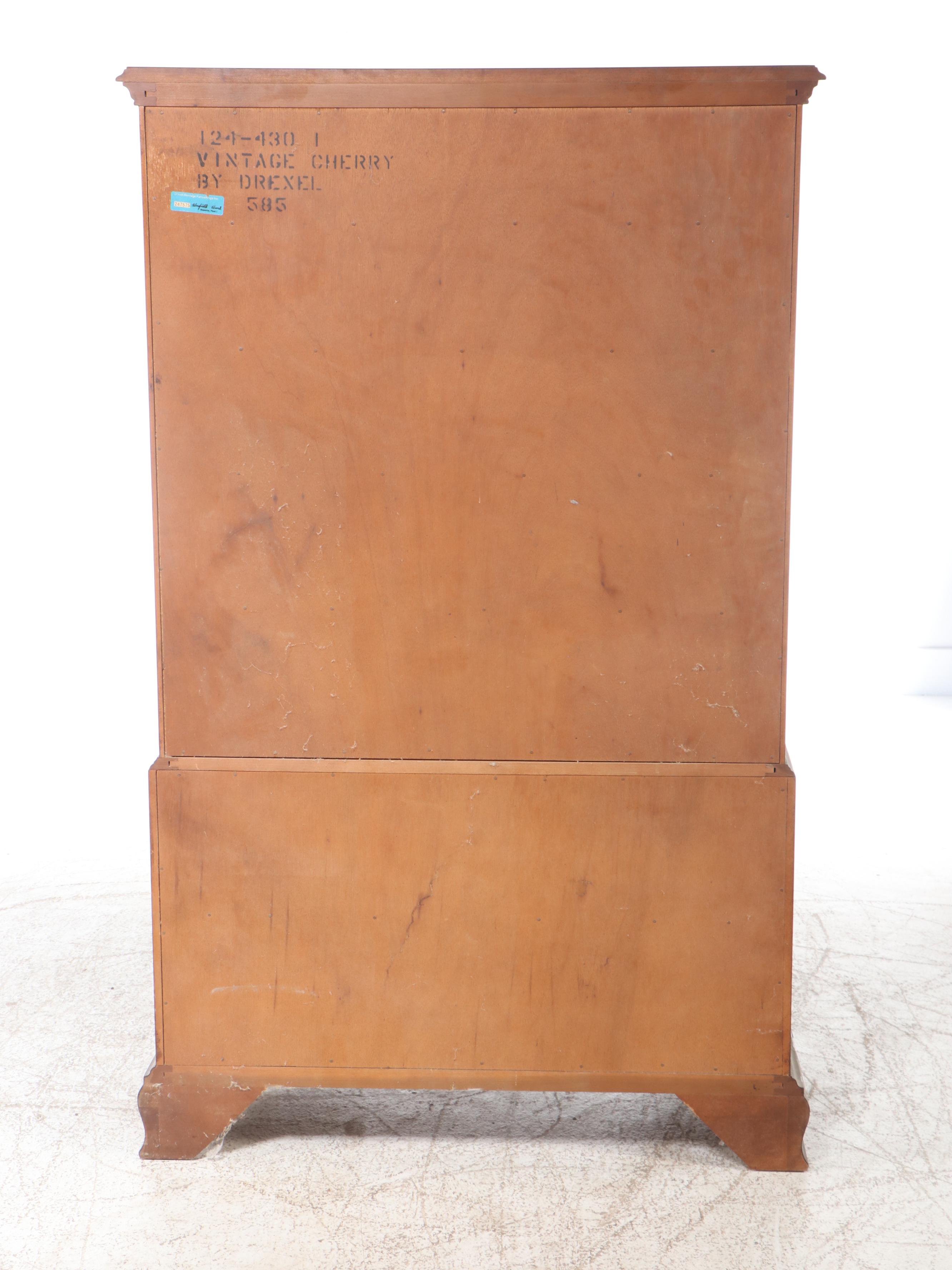 Drexel Chippendale Style Mahogany Finish Chest of Drawers