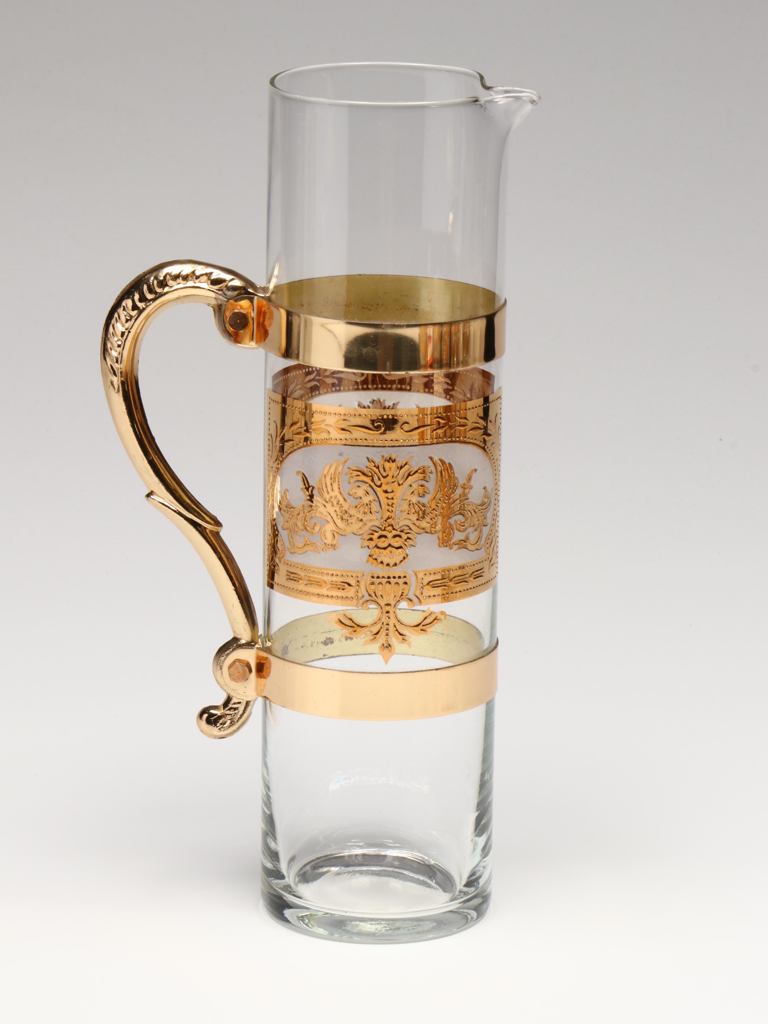 Retro Style Glass Cocktail Set