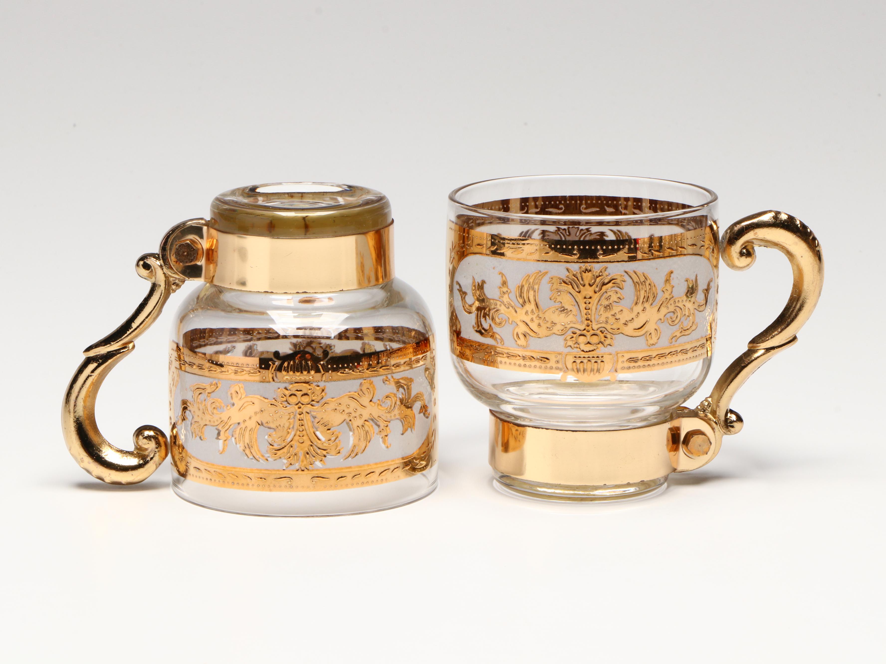 Retro Style Glass Cocktail Set