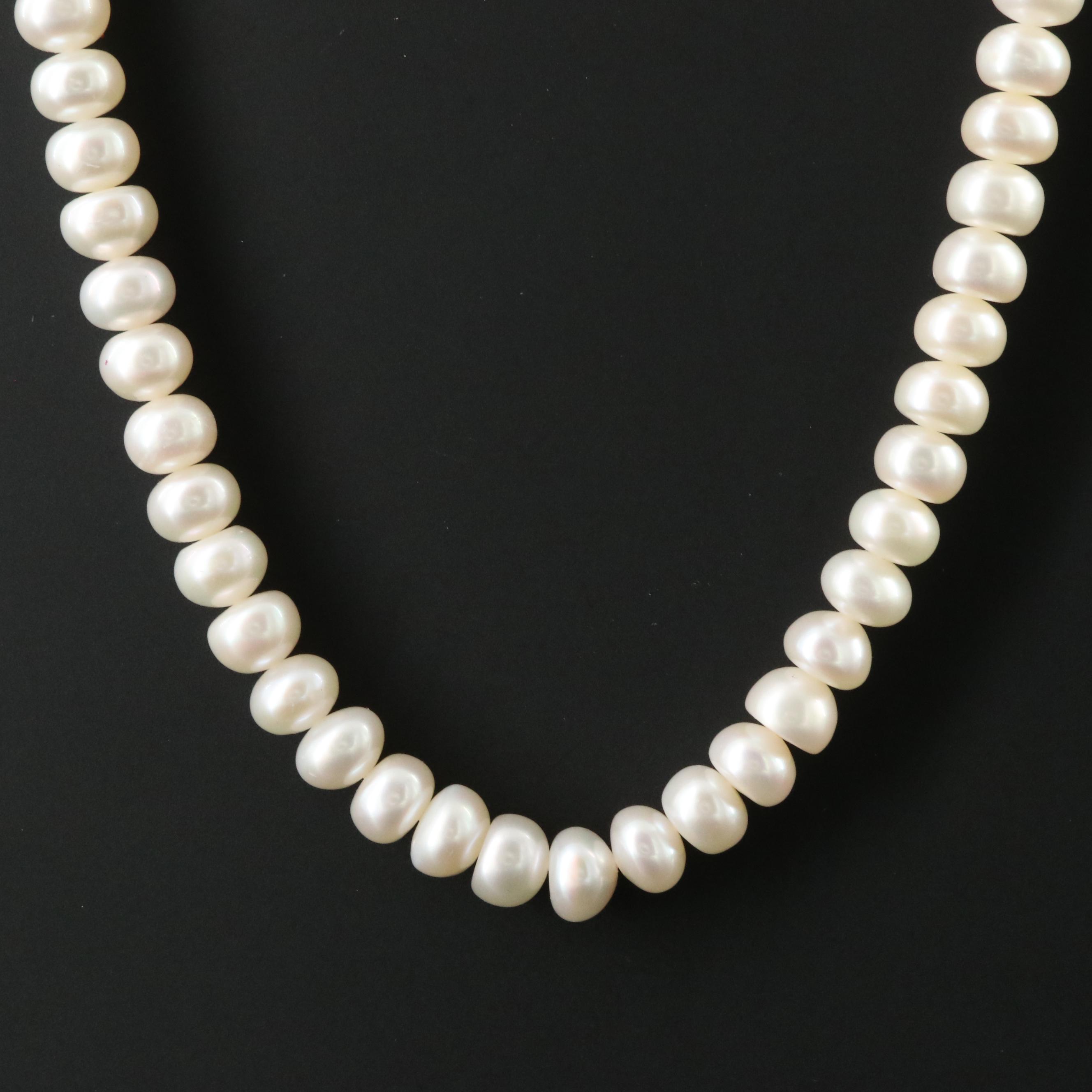 Pearl Necklace with 14K Clasp