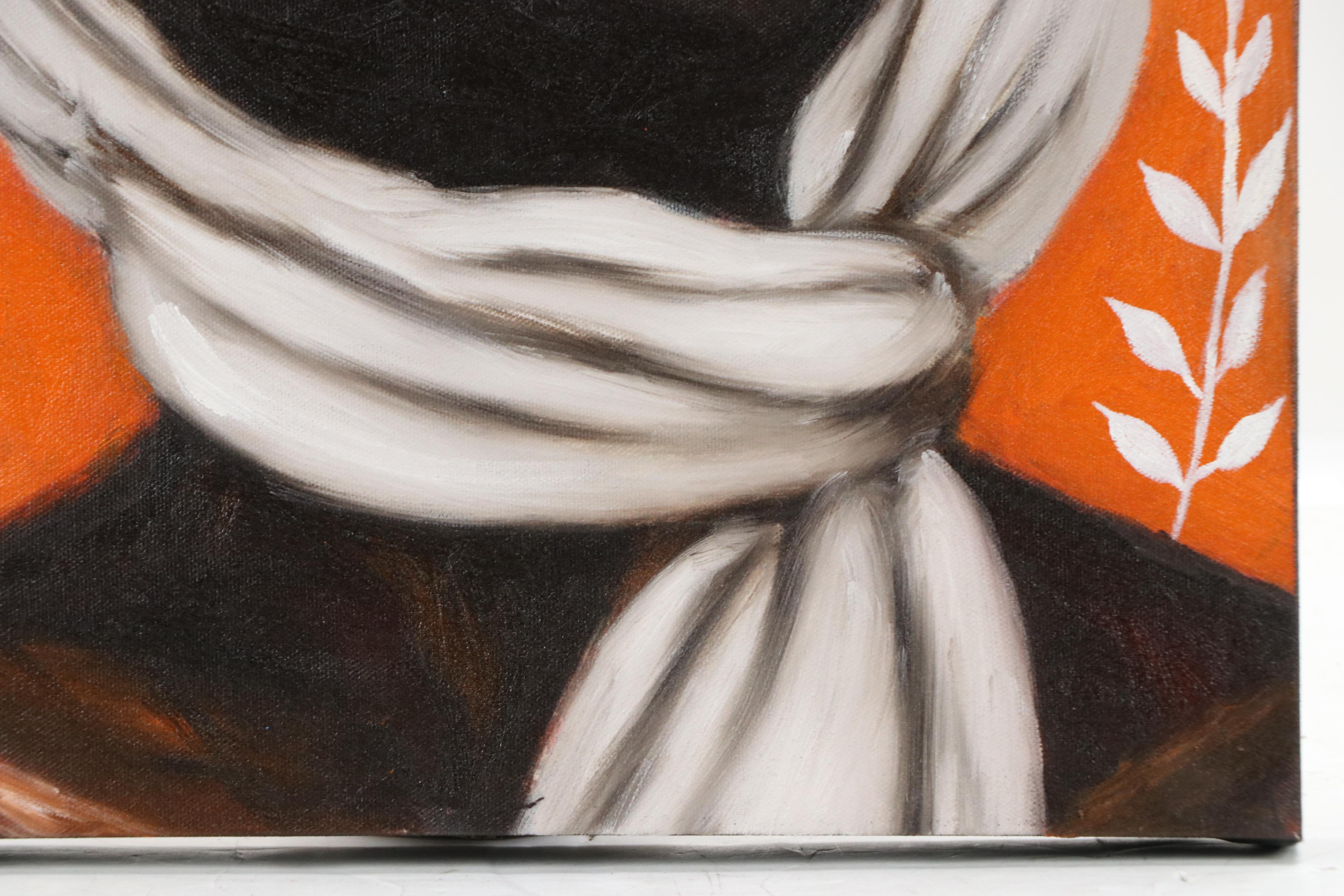 Oluwakemi Omowaire Oil Portrait "Sweet, Sweet, Melodies.," 21st Century