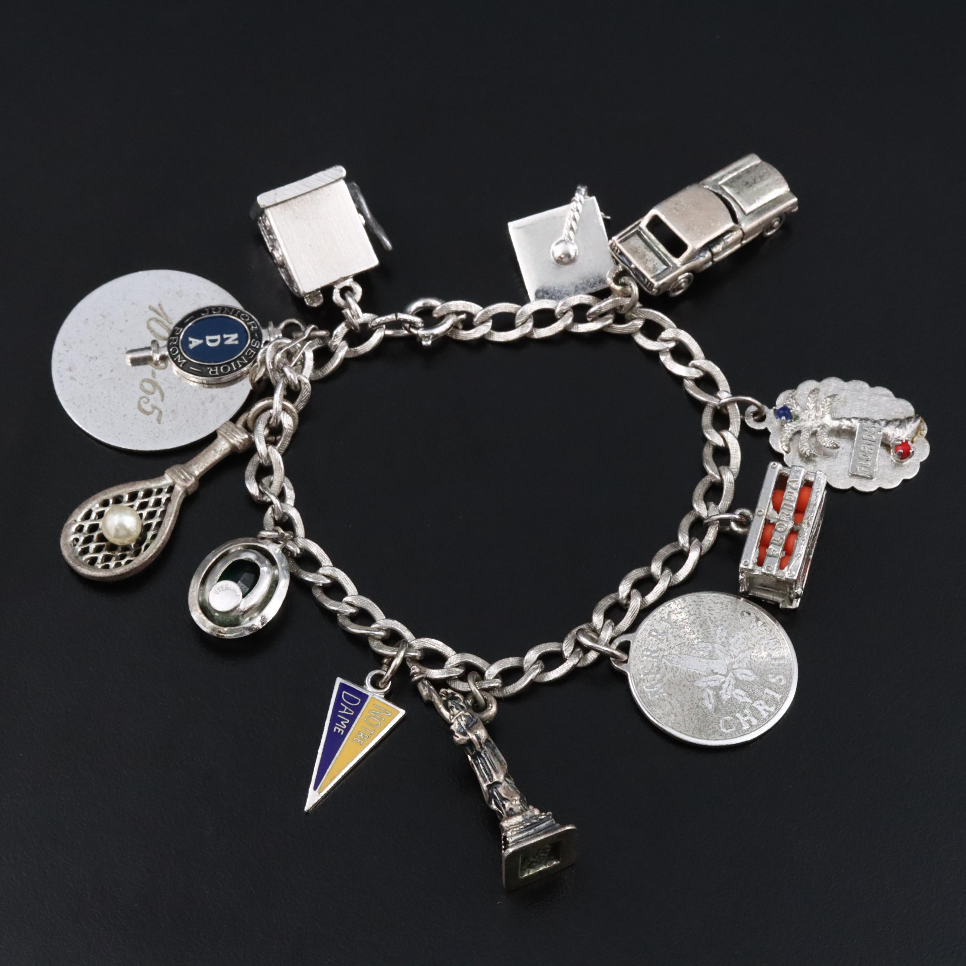 Vintage Sterling Charm Bracelet