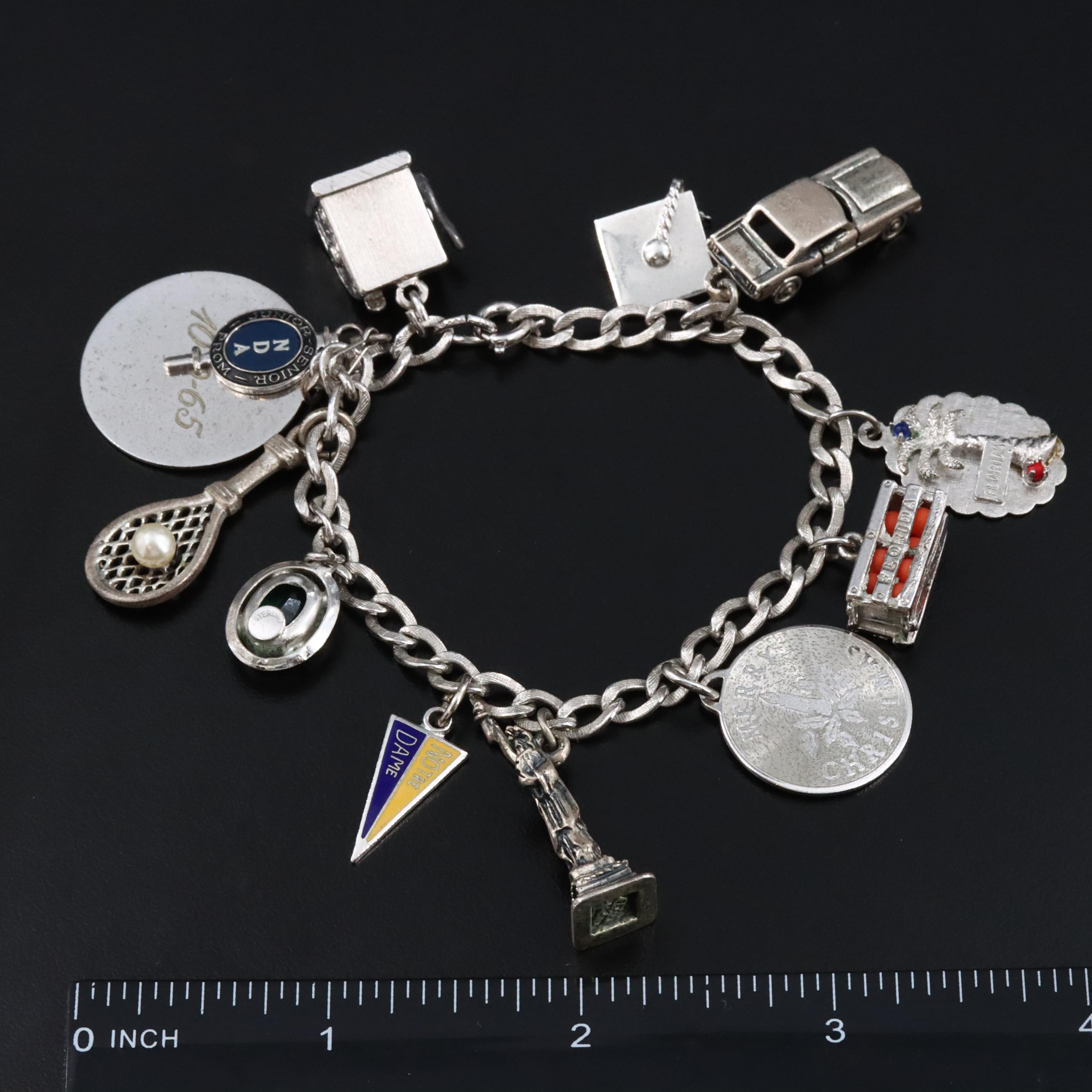 Vintage Sterling Charm Bracelet