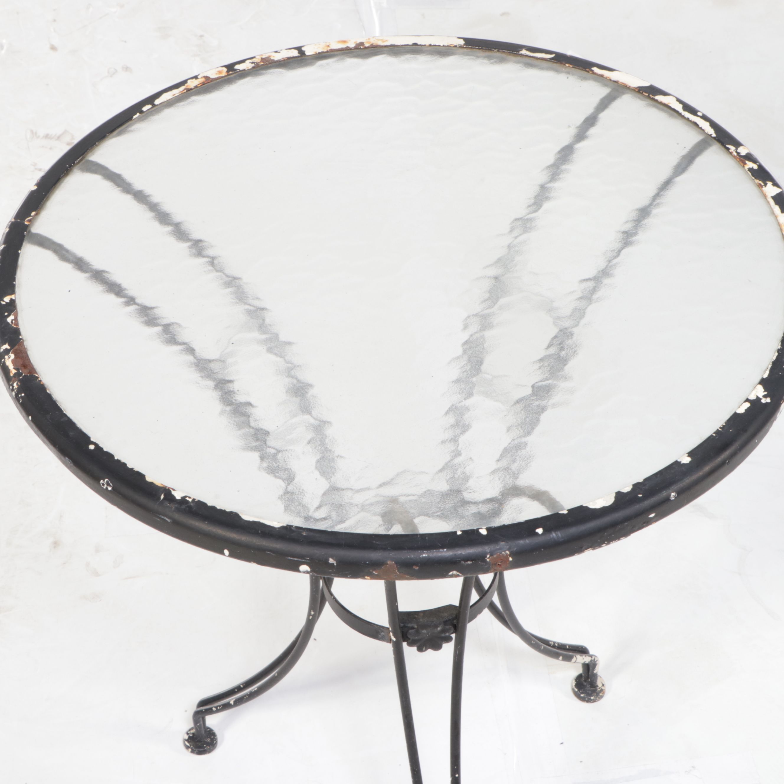 Wrought Iron Patio Chairs with Bistro Table, Allen + Roth Fabric Cushions