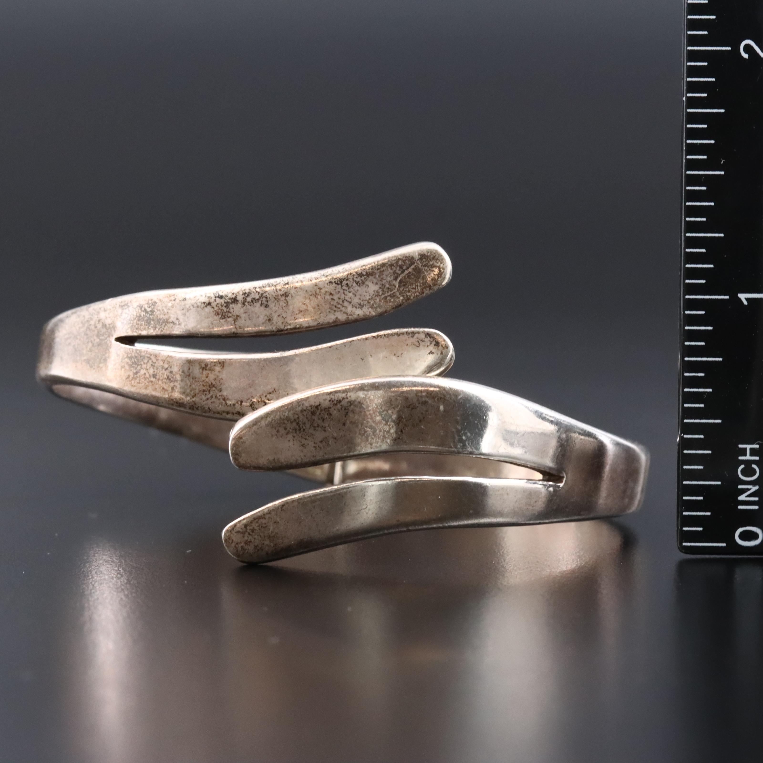 Sterling Bangle Bracelets Featuring Obsidian