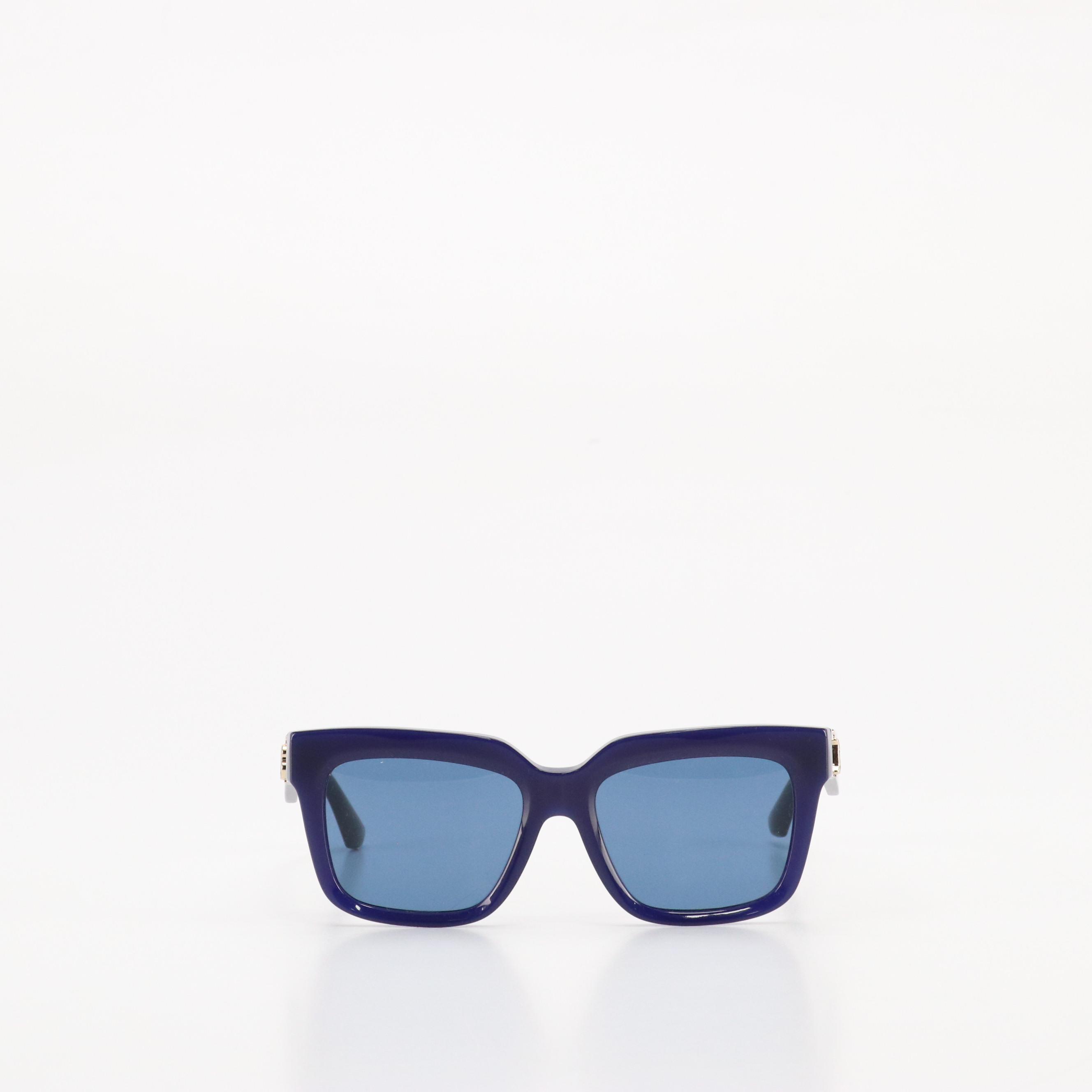 Burberry OBE4419 Check Square Sunglasses in Blue