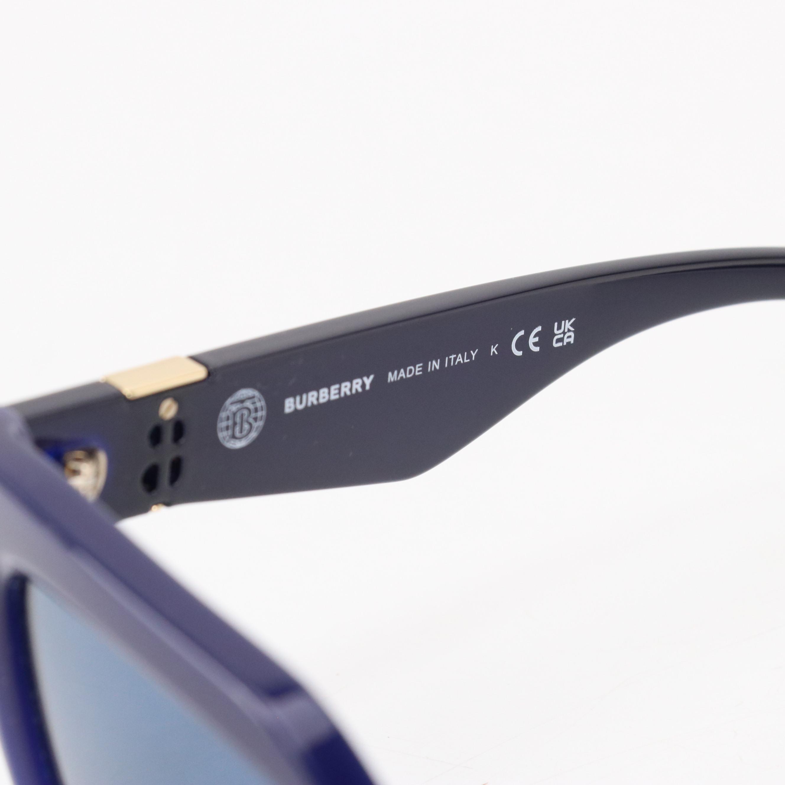 Burberry OBE4419 Check Square Sunglasses in Blue