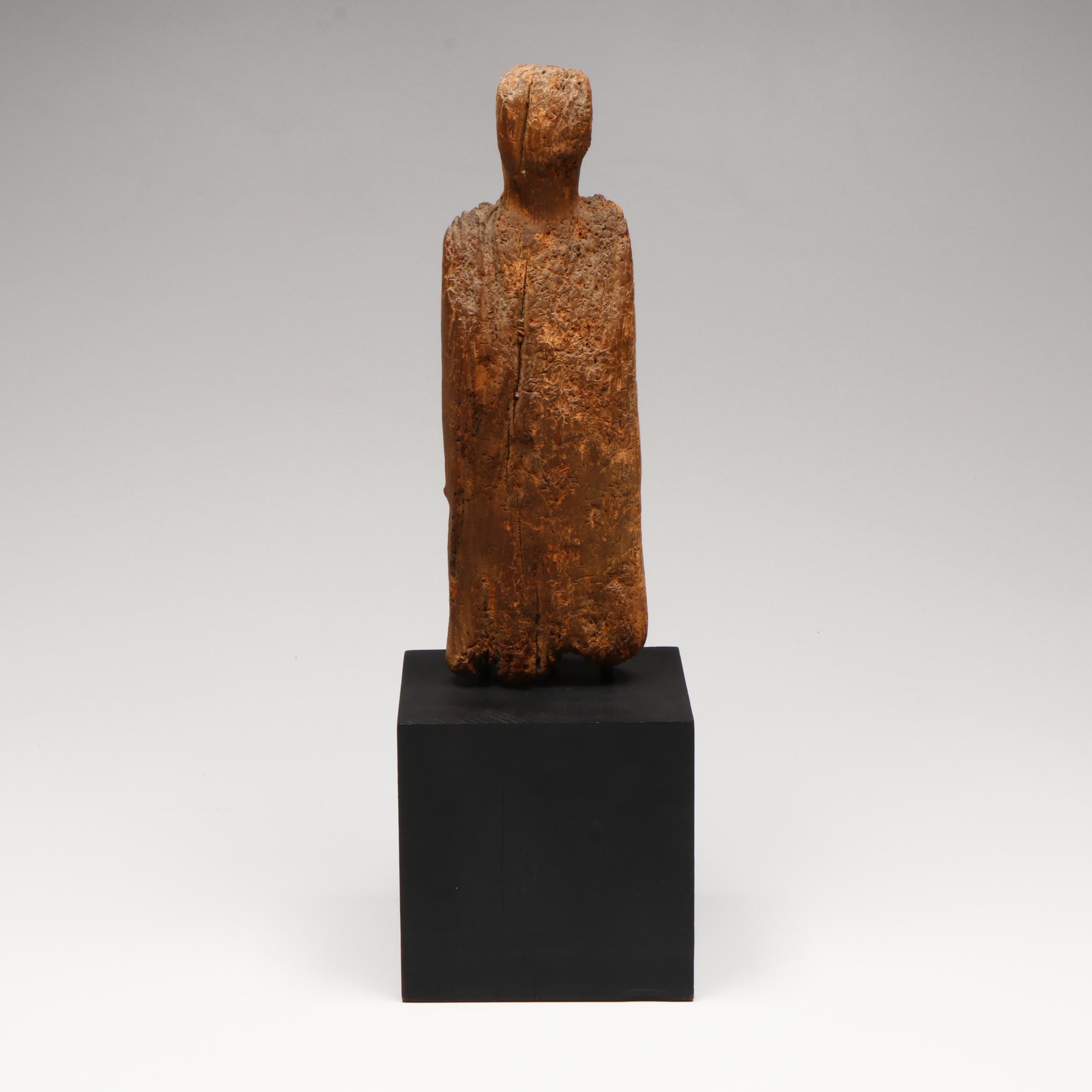 Carved Driftwood Figural Sculpture, Late 20th Century