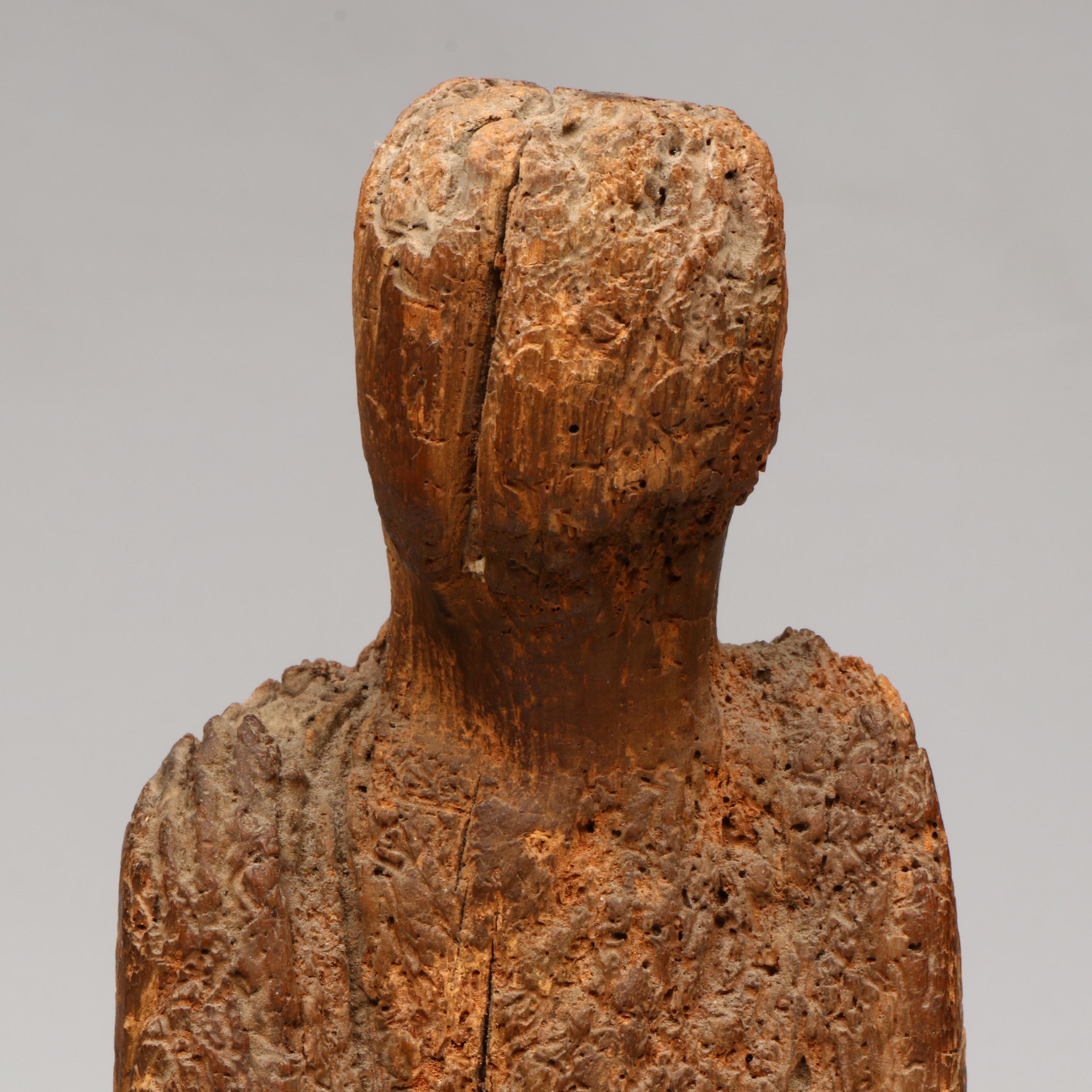 Carved Driftwood Figural Sculpture, Late 20th Century