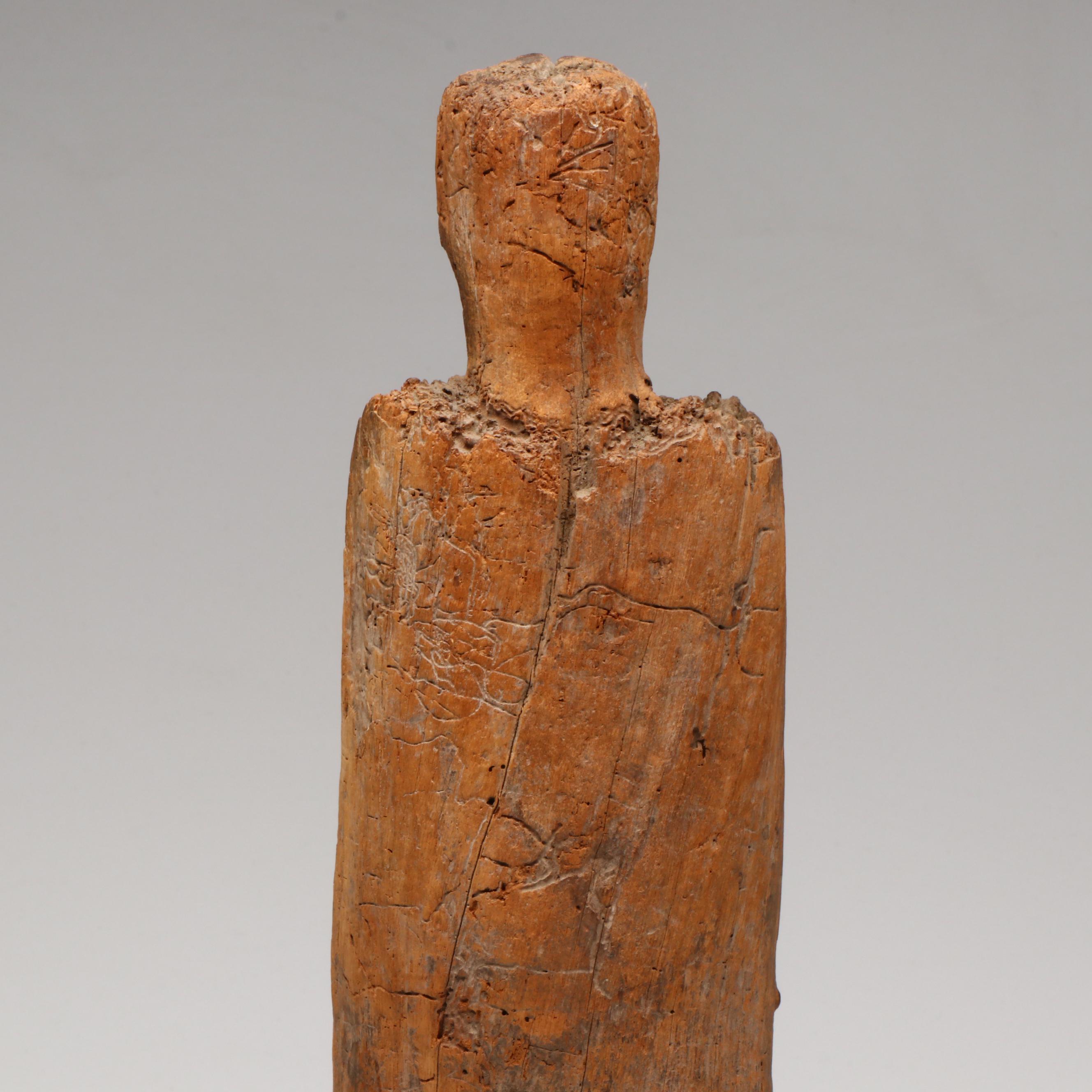 Carved Driftwood Figural Sculpture, Late 20th Century