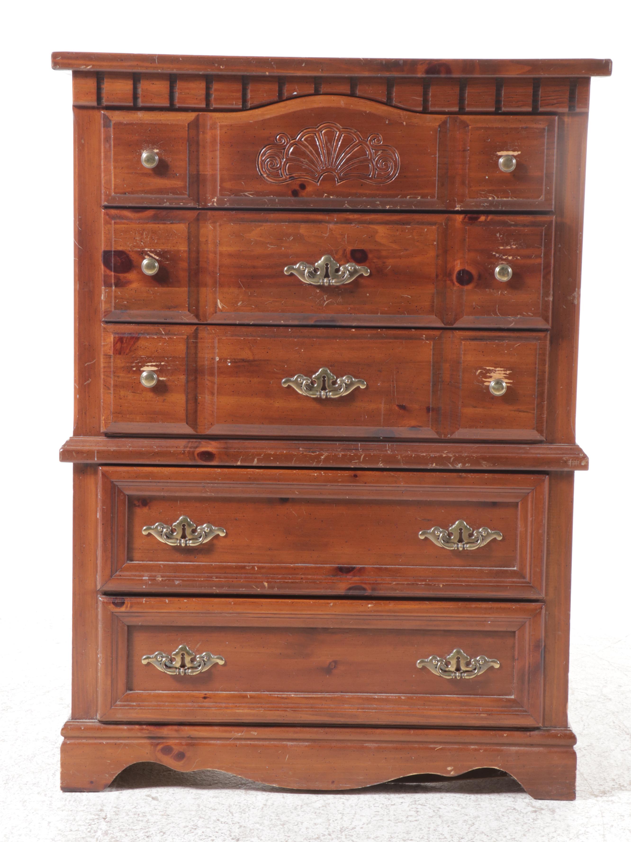 Federal Style Mahogany Tall Chest and Dresser