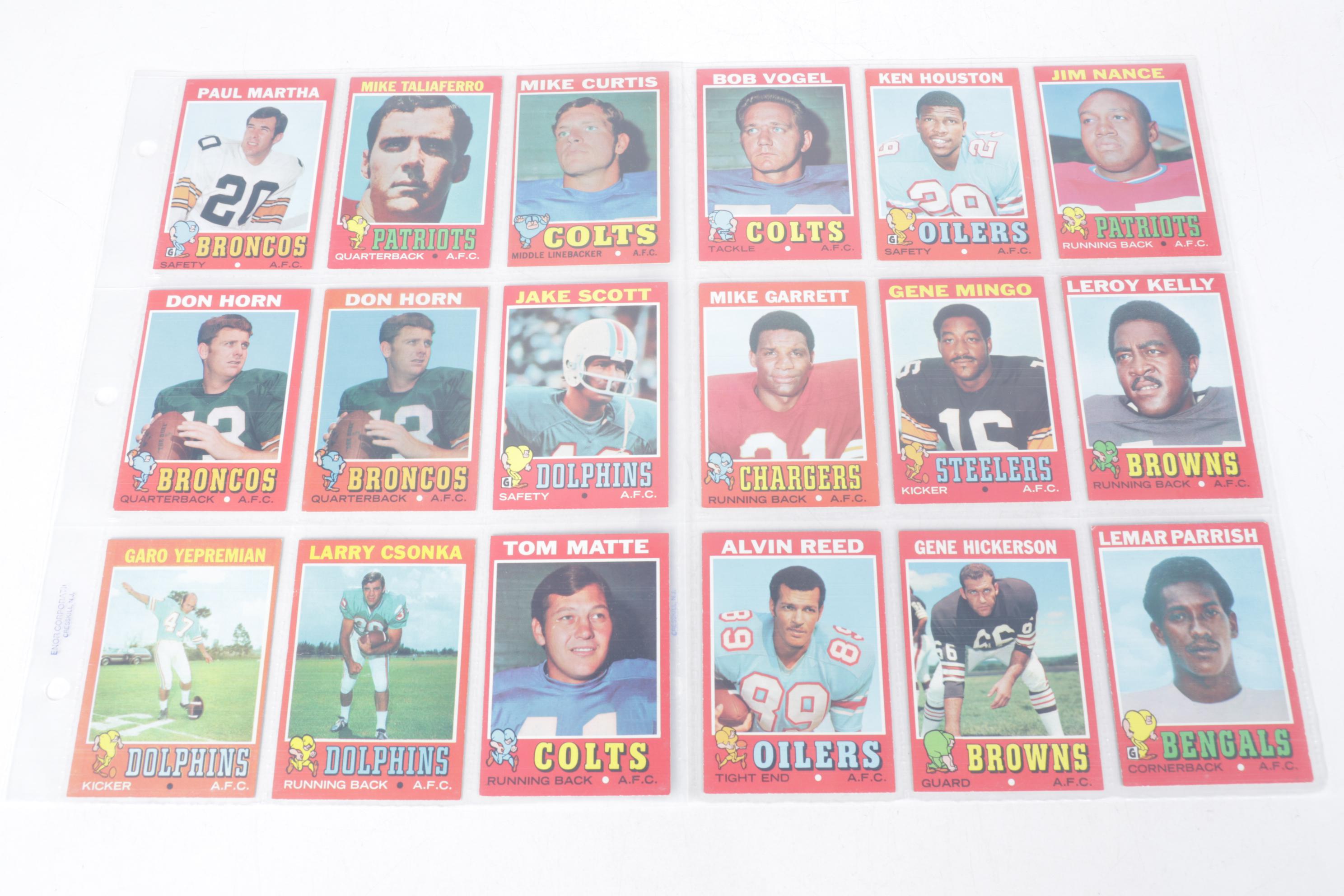 Topps Football Cards, 1970s–1980s
