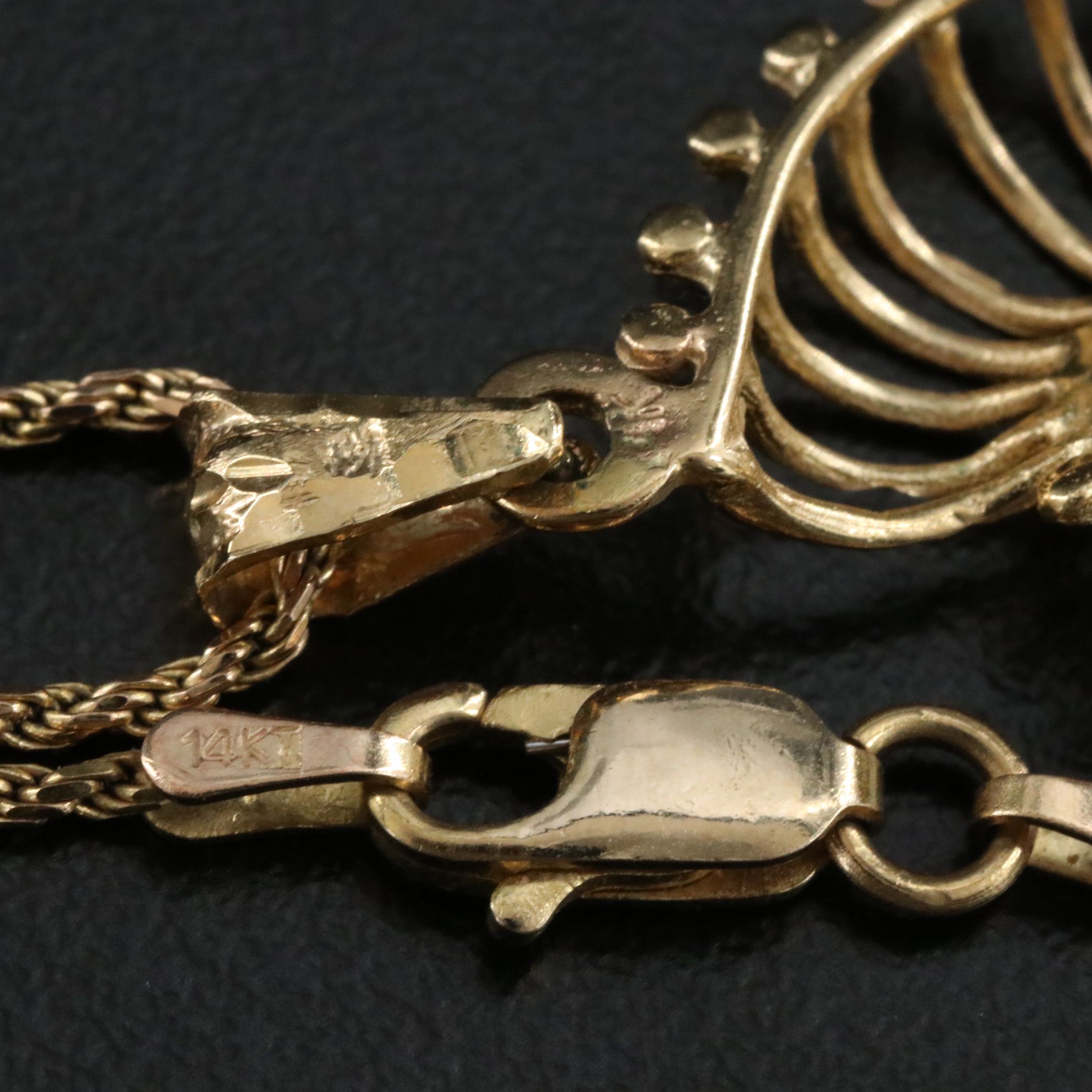 Italian 14K Nautilus Pendant Necklace