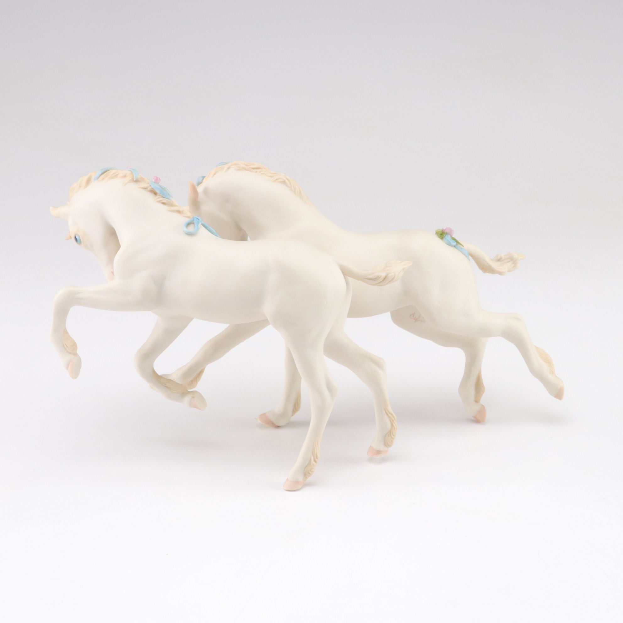 Cybis Porcelain "Frolic and Gambol" Unicorn Figurines