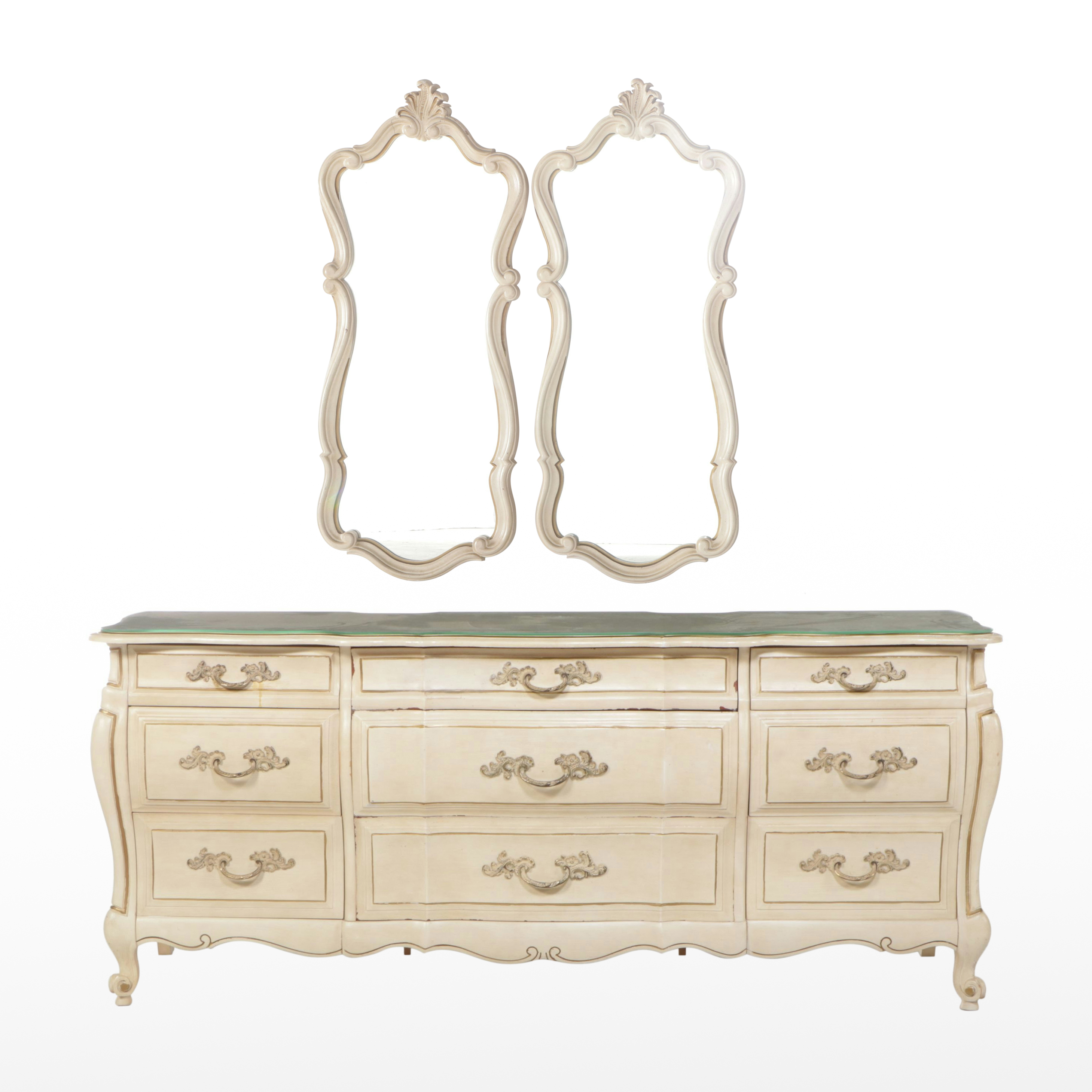 French Provincial Painted Wood Dresser, Mid to Late 20th Century