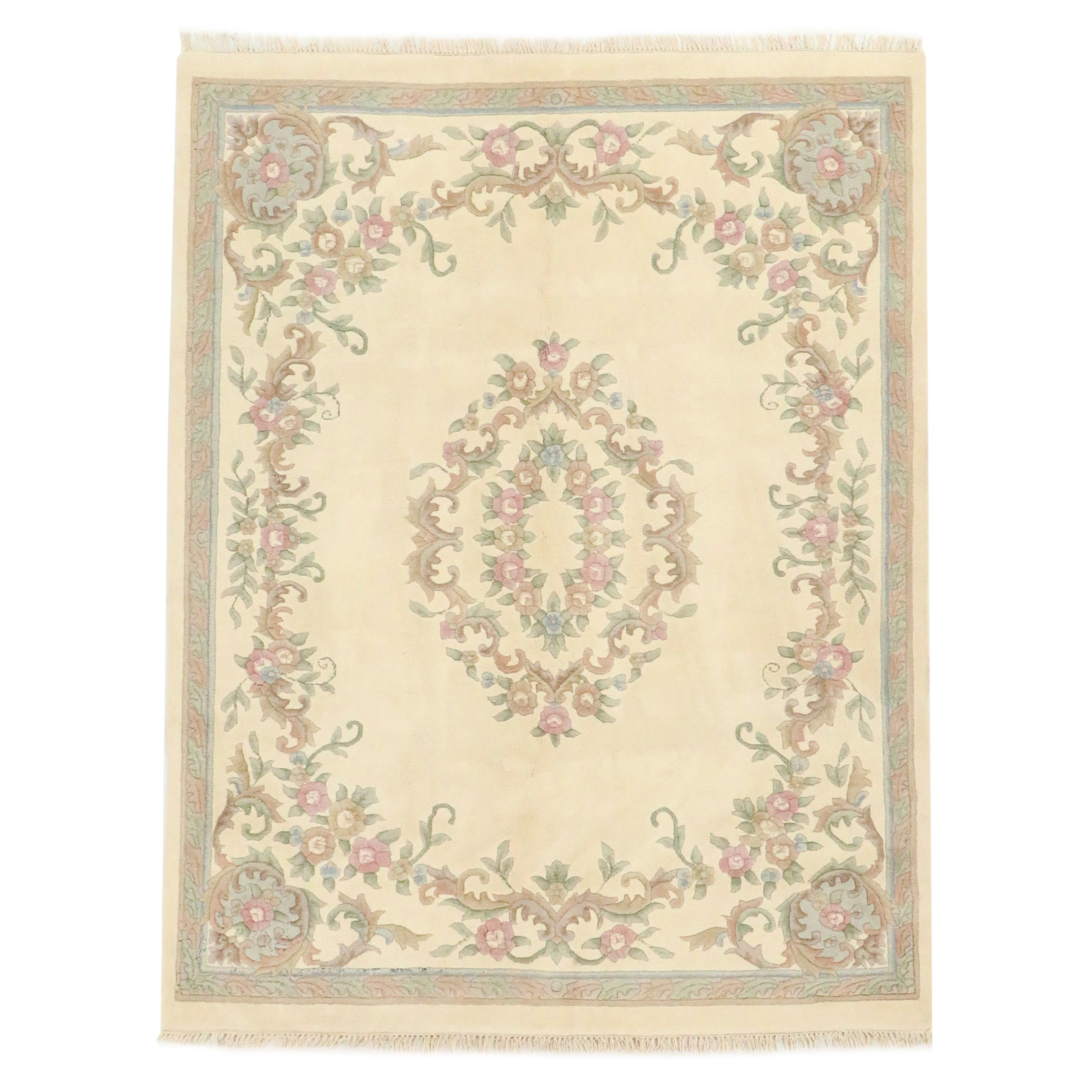 7'4 x 9'10 Hand-Knotted Chinese Peking Area Rug