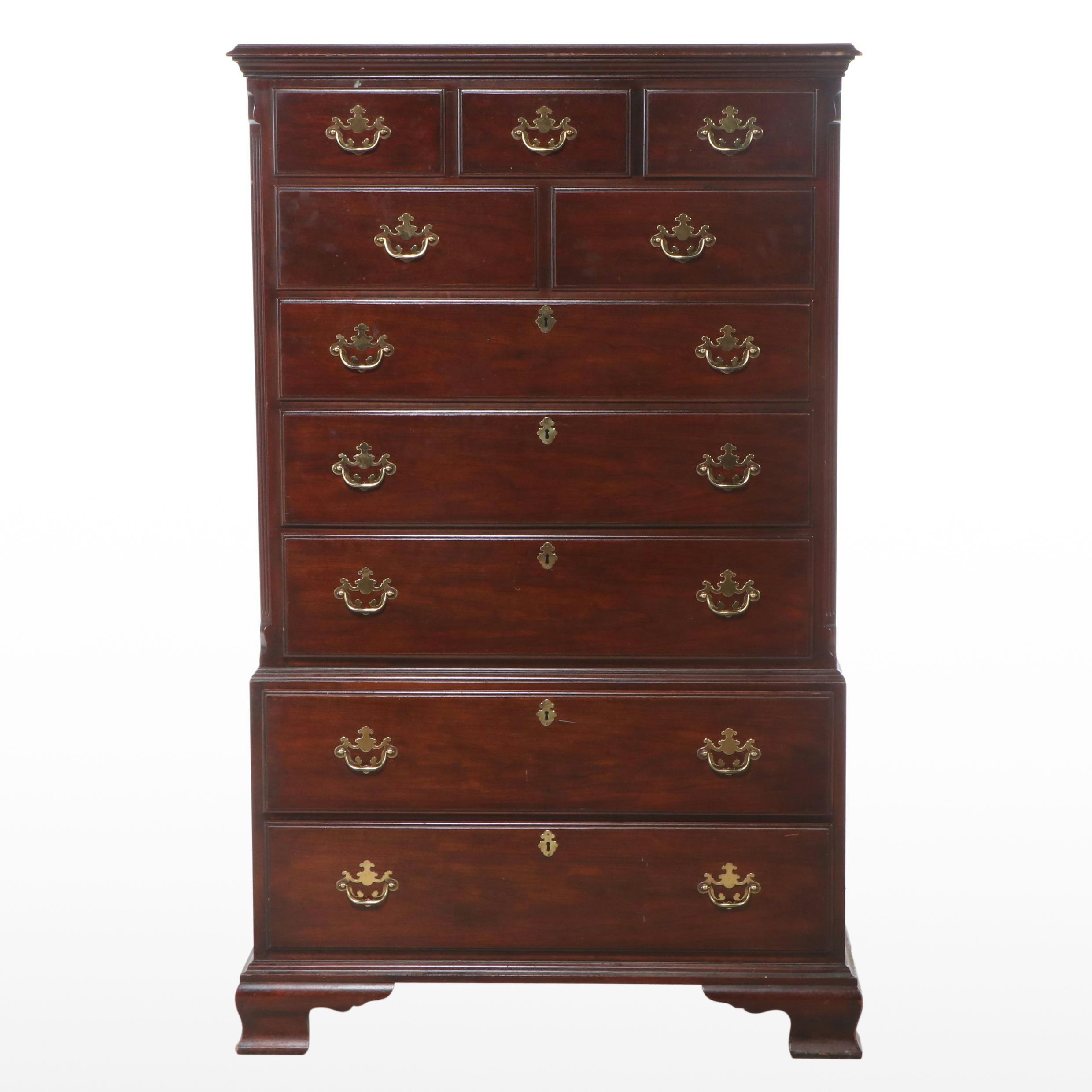 Drexel Chippendale Style Mahogany Finish Chest of Drawers