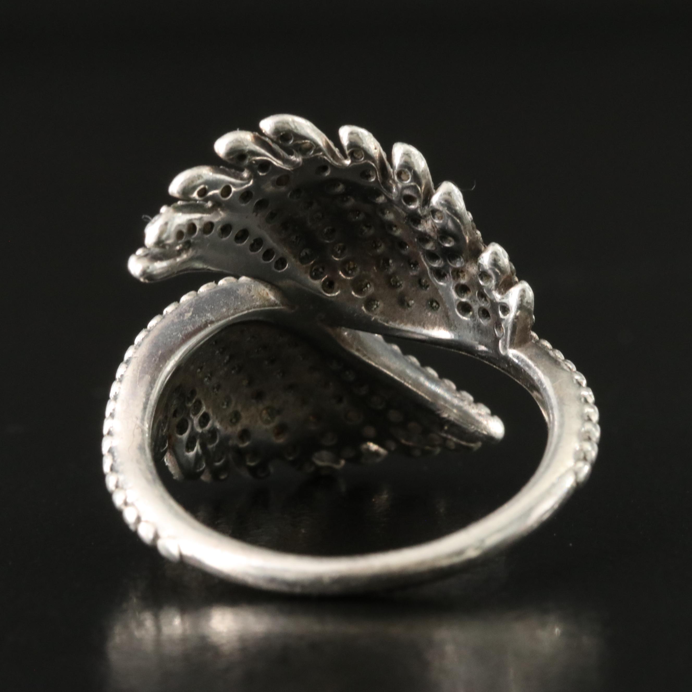 Pandora Majestic Feathers Sterling CZ Ring